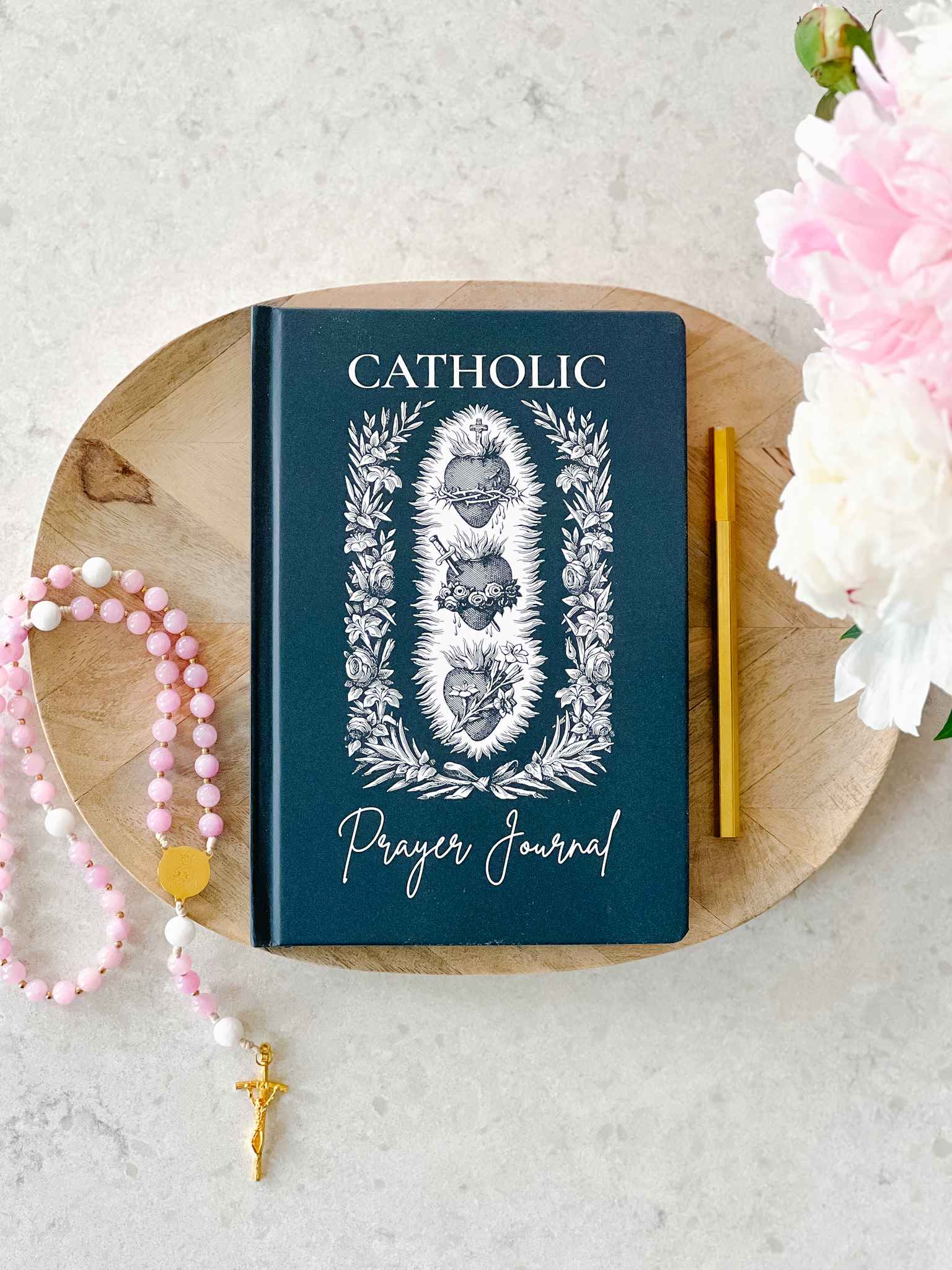 Catholic Prayer Journal - Lectio Divina & Examen St. Ignatius Devotional Notebook with 3 Sacred Hearts Design for Spiritual Growth & Daily Reflection