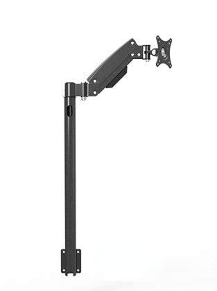 Premium Gas Spring Single Monitor Floor Stand - Adjustable Height, Heavy Duty TV Mount for 13-27 Inch LCD Screens - Supports up to 22 lbs (10kg) - Perfect PC Monitor Stand for Home Office, Gaming Setup, or Living Room Sofa Side Placement