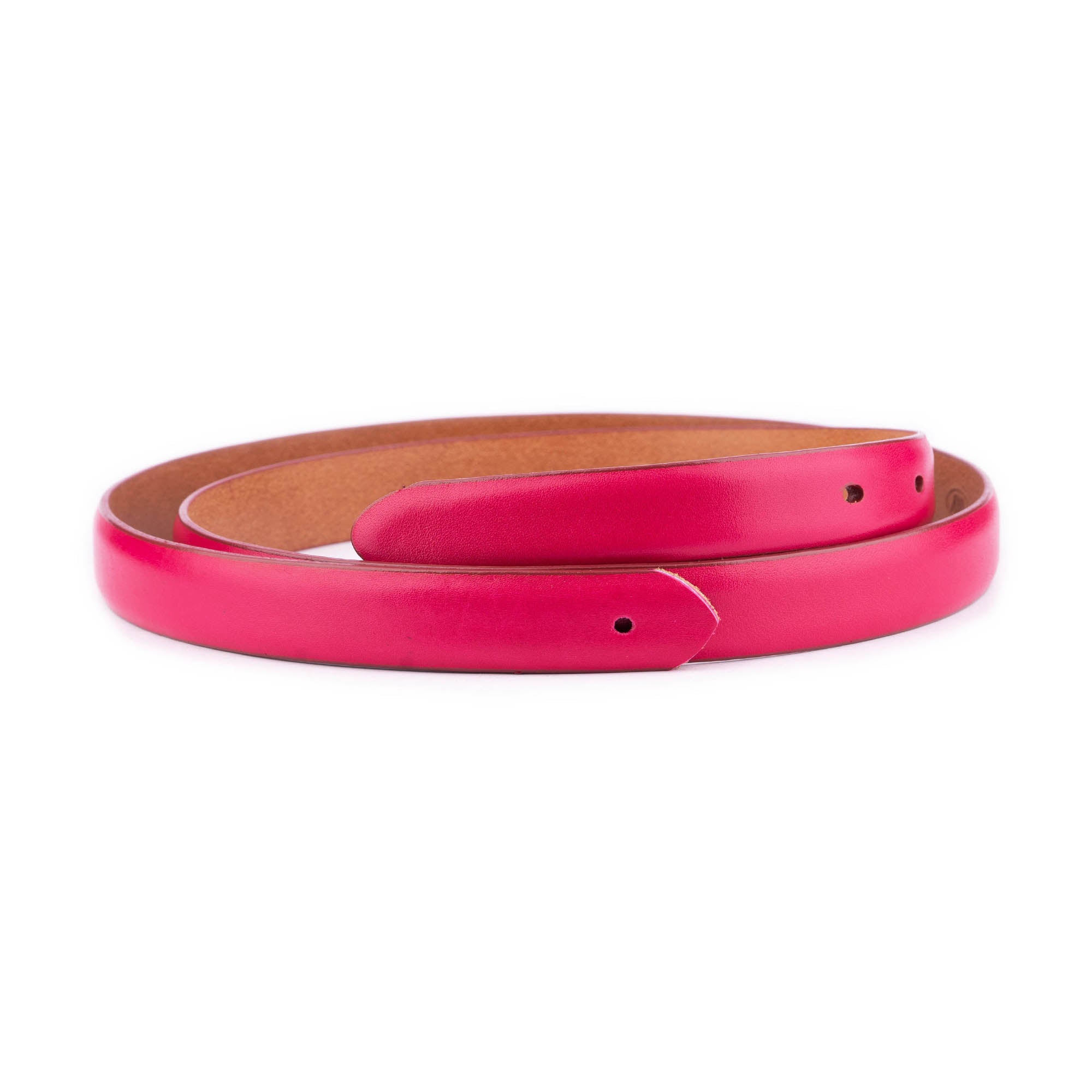 Fuchsia Pink Leather Belt Strap Replacement for Ferragamo Women's Buckle - Adjustable Pre-Made Holes | Perfect for Dressy Outfits, Office Wear & Special Occasions