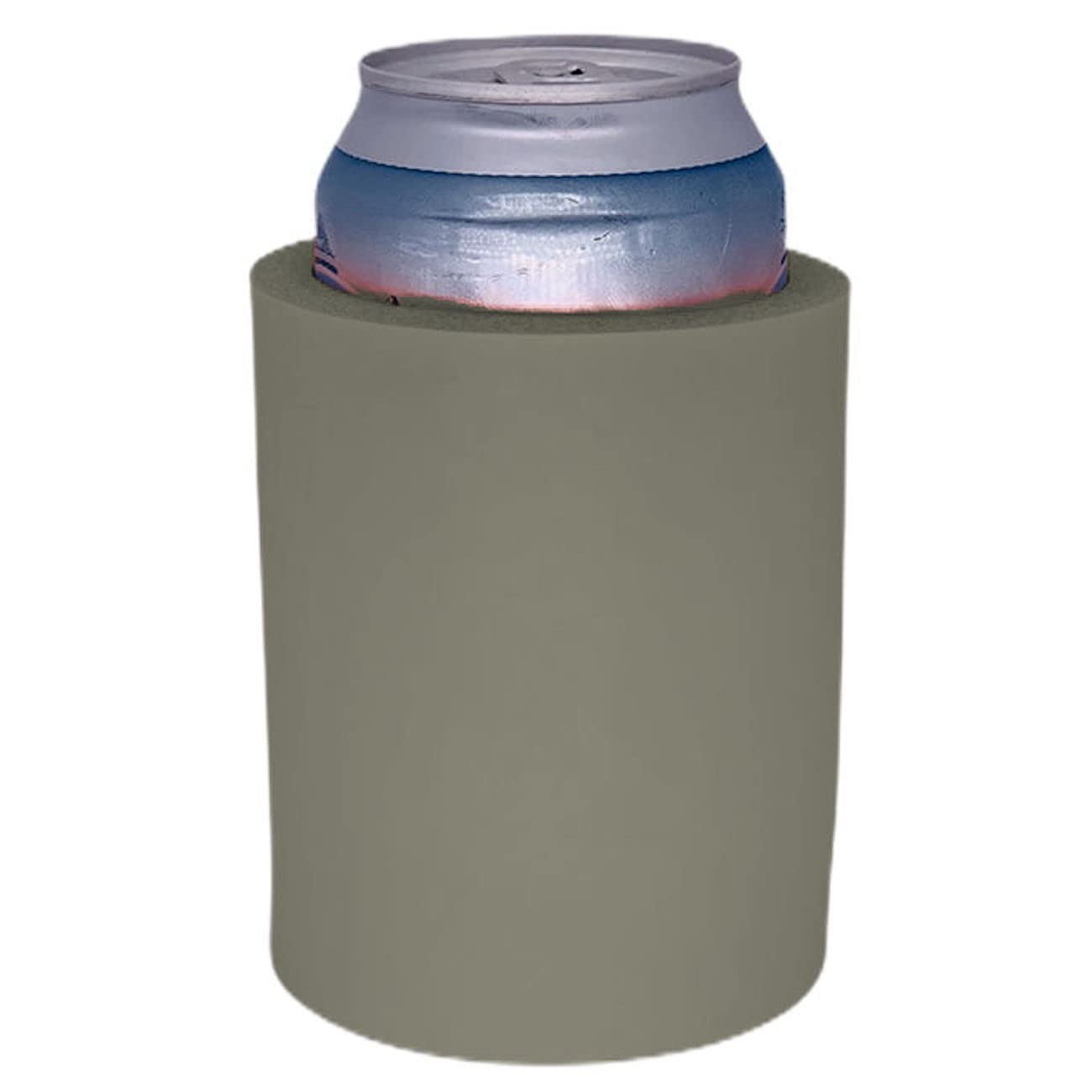 Premium Thick Foam Old School Beer Can Cooler - Insulated Sleeve for Cans & Bottles (Gray) | Keep Drinks Cold at BBQs, Tailgates & Outdoor Parties