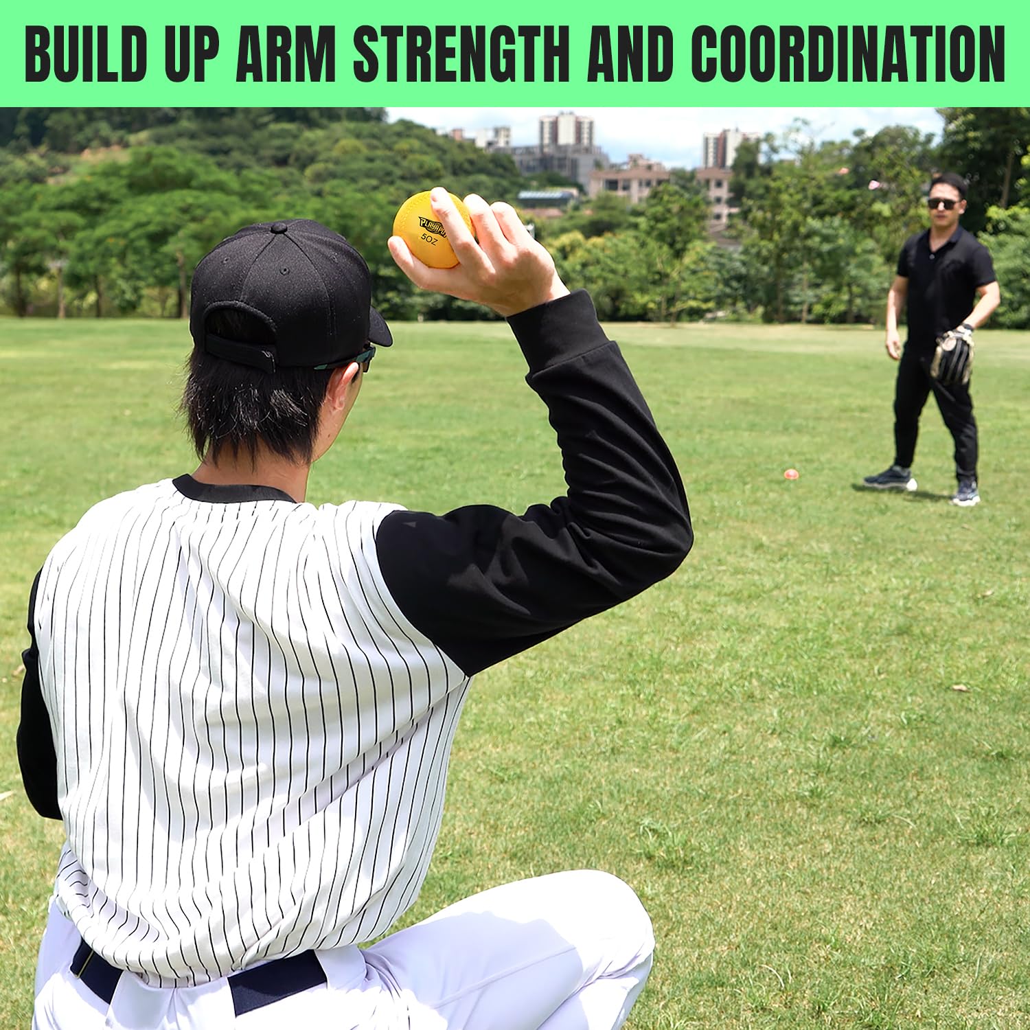 Weighted Baseballs and Softballs for Pitching, Throwing, Catching & Hitting - Set of 6 with Mesh Storage Bag & Air Nozzle - Improve Power, Speed & Performance - Perfect for Baseball Training, Softball Practice & Strength Building Exercises