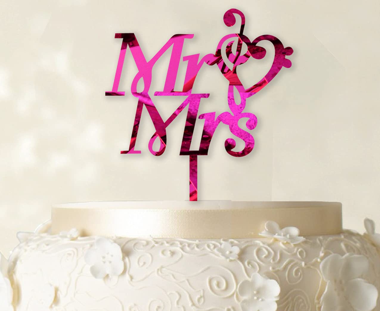Happy Birthday Cake Topper with Mustache Mirror - 6