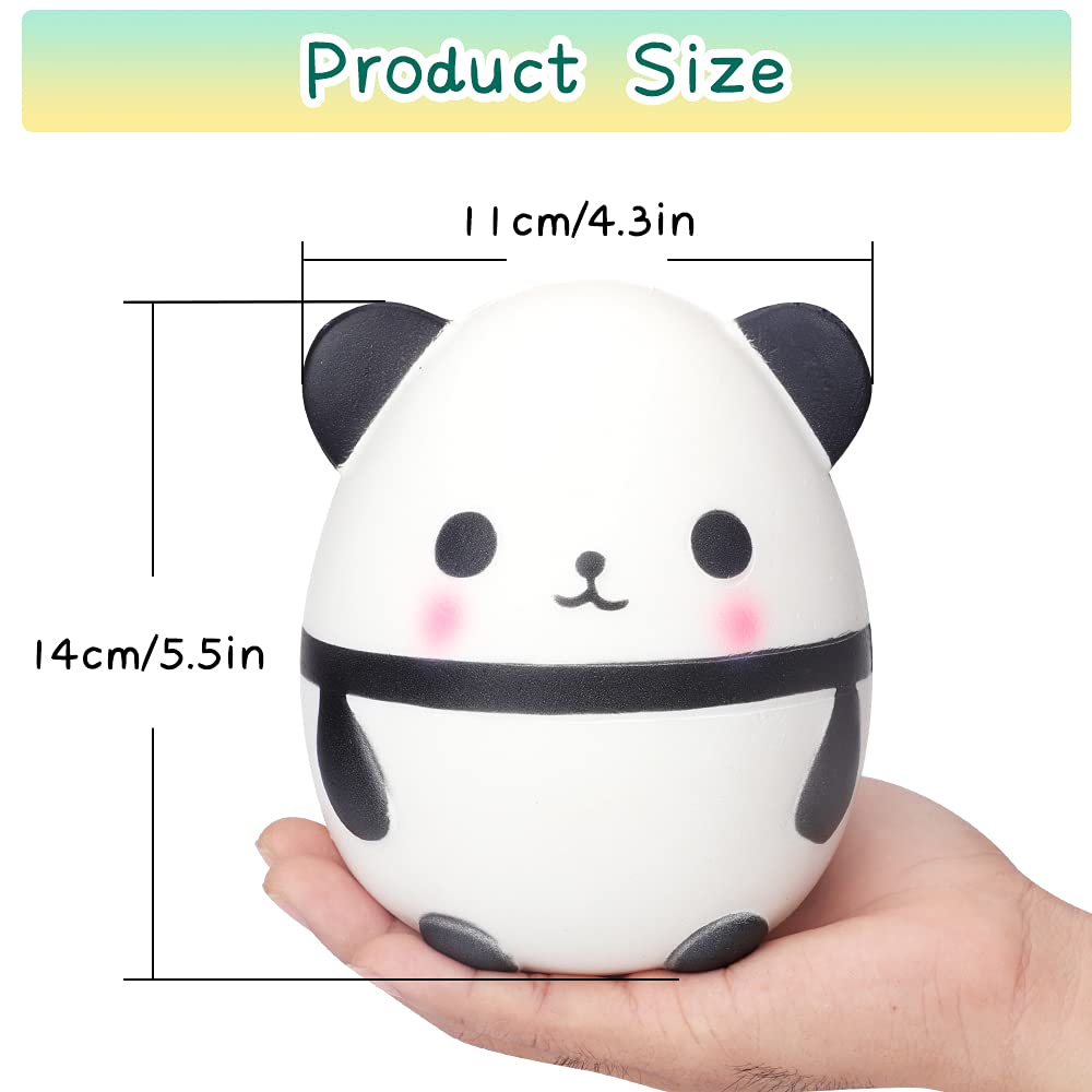 Jumbo Squishy Panda Egg Fidget Toys - Galaxy Panda Slow Rising Stress Relief Scented Mochi Squishies, Soft Pop Doll for Kids & Adults, Perfect for Christmas Gifts, Party Favors, Classroom Prizes, and Sensory Play