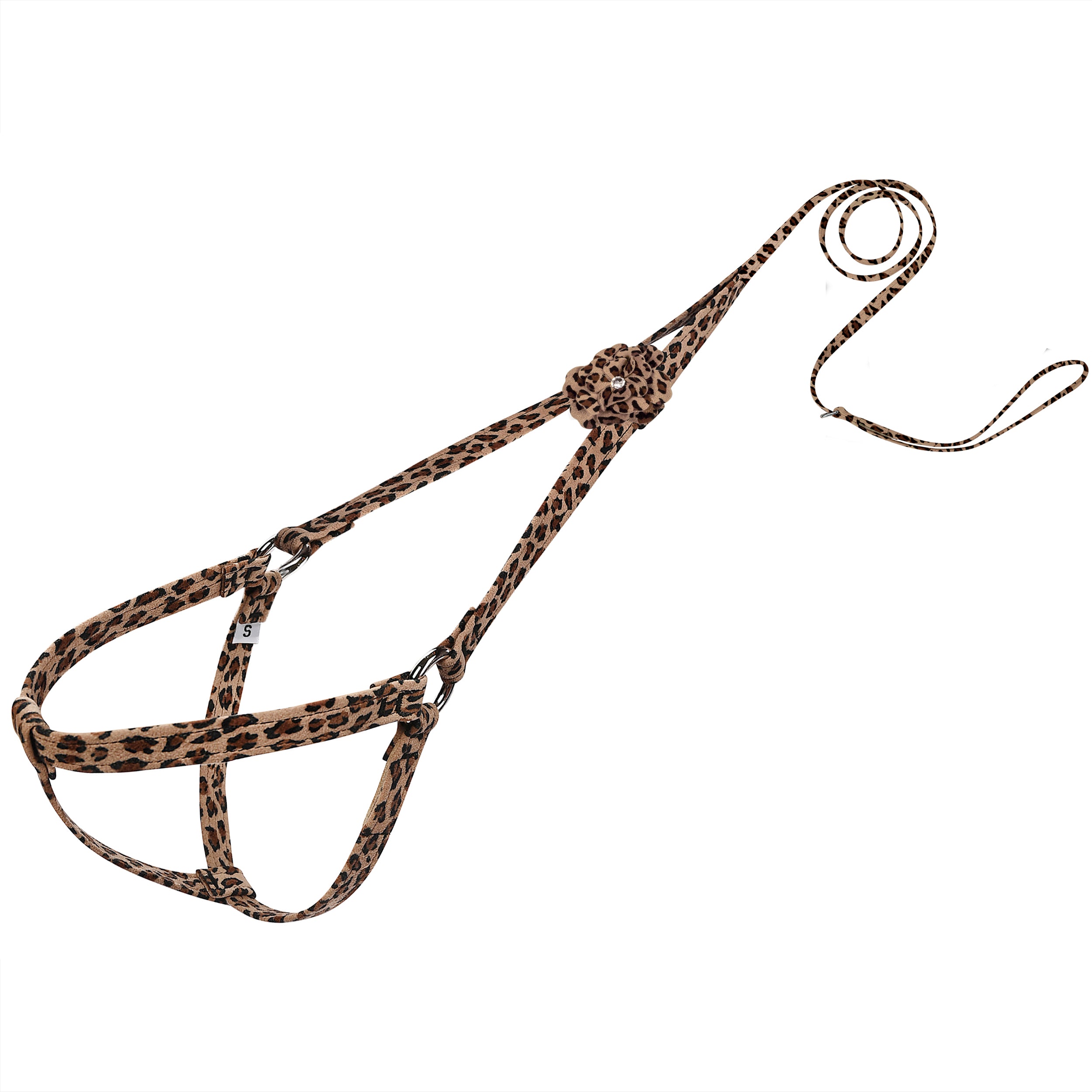 Cheetah Tinkies Adjustable Garden Step N Go Dog Leash Harness - Perfect for Walking, Training & Outdoor Adventures with Your Pet