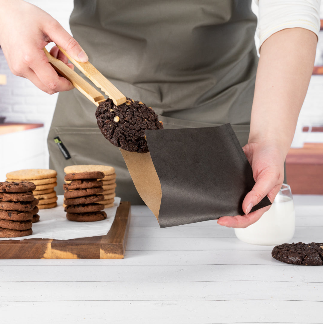 Black Greaseproof Paper Bags - Small Double Open Sandwich Bags 6.25