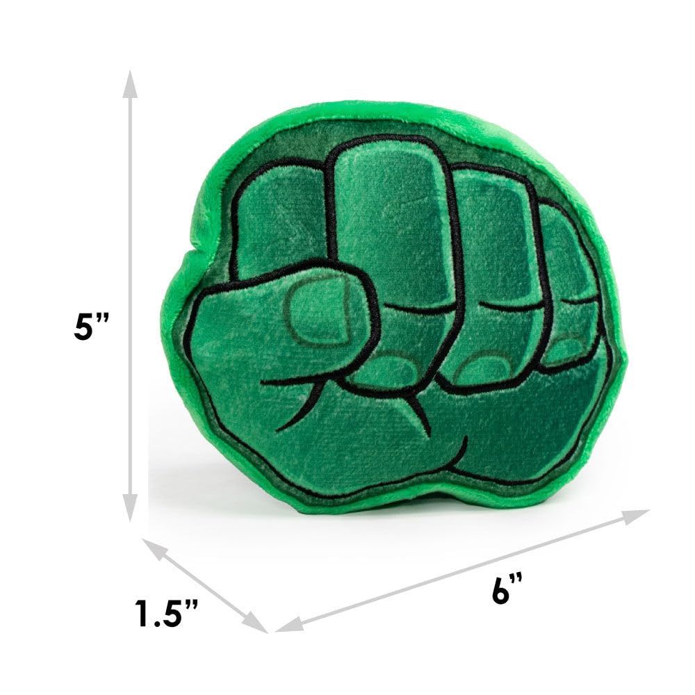 Buckle-Down Marvel Hulk Fist Plush Dog Toy - Durable Chew Toy for Aggressive Chewers, Interactive Play & Training - Perfect for Large Breed Dogs & Puppies