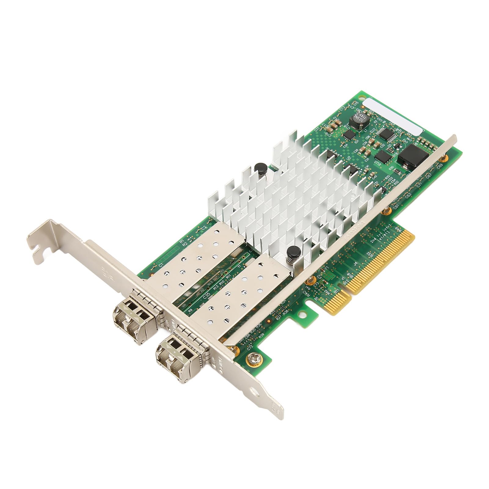 10Gb Dual SFP Port PCIe X8 Server Network Card with 2 Fiber Optic Modules - High-Speed Ethernet Adapter for Data Centers, Cloud Computing & Enterprise Networks