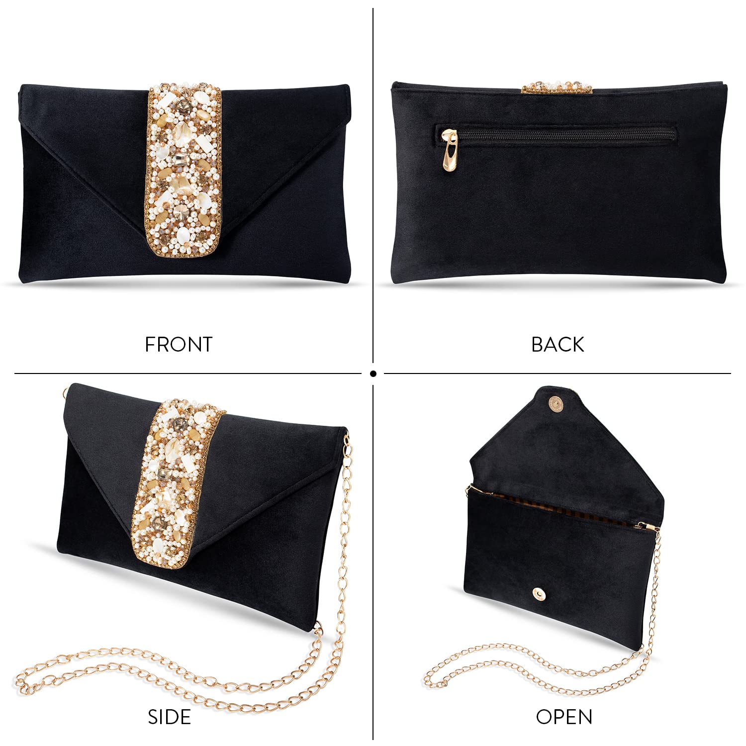 Elegant Indian Potli Bags for Women - Ethnic Embroidered Evening Clutch Purse with Drawstring - Perfect for Weddings, Parties & Festive Occasions