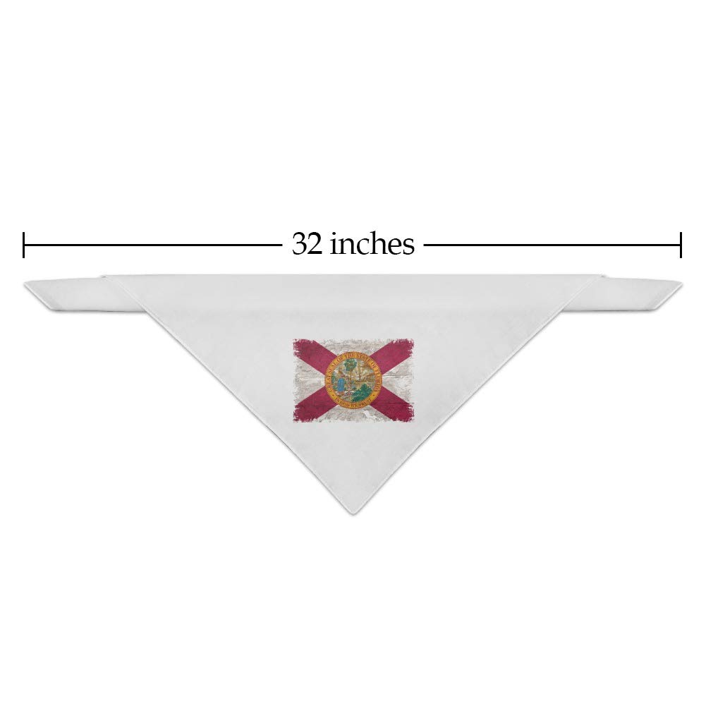 Rustic Florida Flag Dog Bandana - USA Pet Accessory for Outdoor Adventures