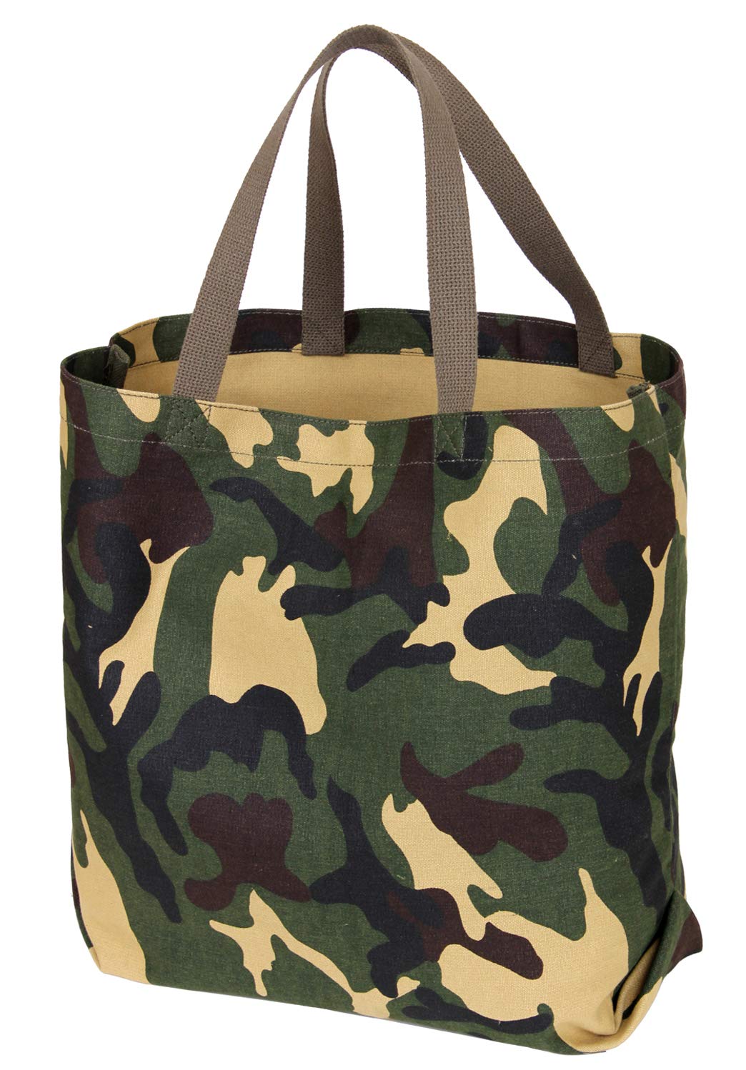 Rothco Canvas Camo and Solid Tote Bag - Durable Reusable Grocery Shopping Bag for Work, School, Gym & Outdoor Activities | Military Style Casual Carryall for Men & Women