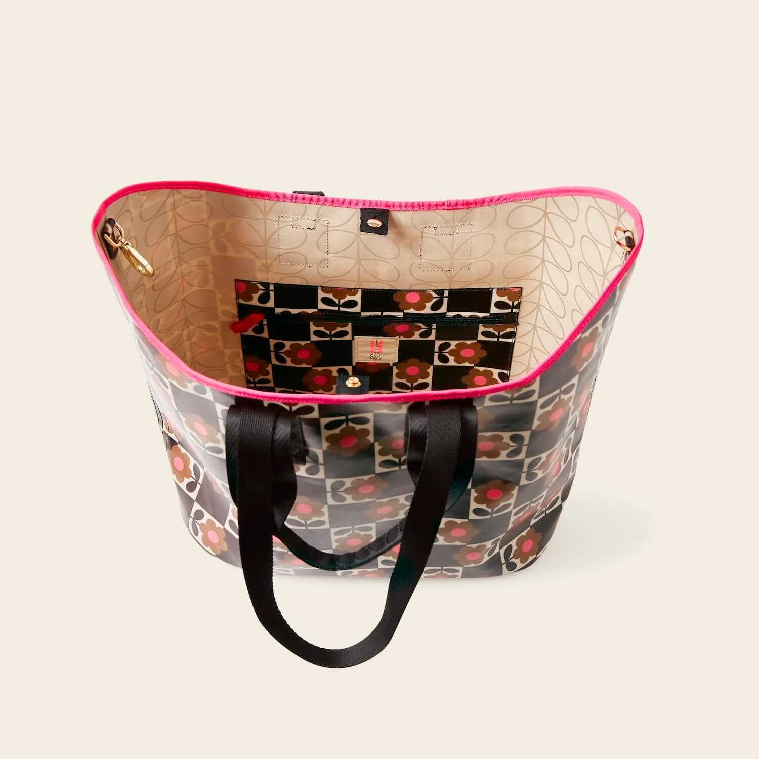 Large Carryall Tote Bag - Stylish Flower Pot Chestnut Design for Women | Perfect for Work, Travel, and Everyday Use