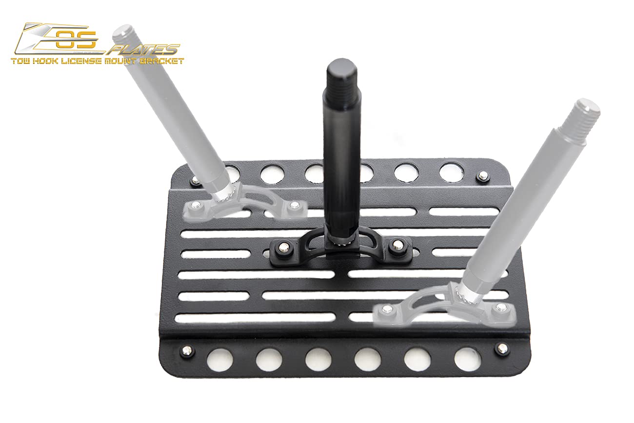 2010-2013 Cadillac CTS Wagon Front Bumper Tow Hook License Plate Relocator Bracket - EOS Plate Version 1 (Mid Size) | Perfect for Off-Roading & Car Shows
