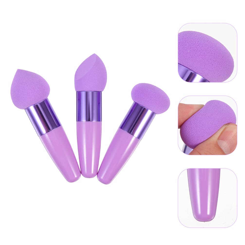 FOMIYES 6pcs Super Soft Mushroom Powder Puff with Handle - Makeup Blending Sponge for Liquid & Powder Foundation, Concealer - Perfect for Travel, Professional Makeup Artists & Everyday Beauty Routine