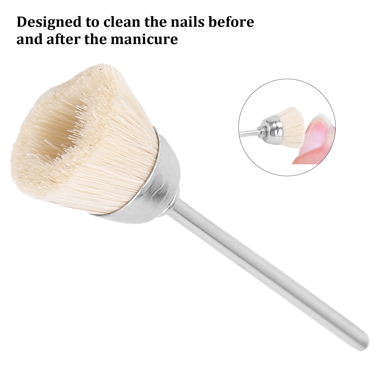 Professional Nail Drill Bit Set & Cleaning Brushes for Manicure Pedicure - Nail Art Tools Accessories (White) | Perfect for Salon, Home Use & DIY Nail Care