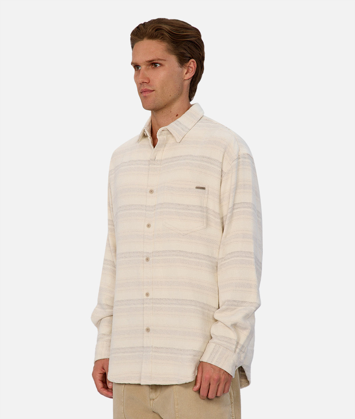 Nevada Long Sleeve Shirt for Men & Women - Comfortable Beige Casual Top for Everyday Wear | Perfect for Work, Travel & Outdoor Activities