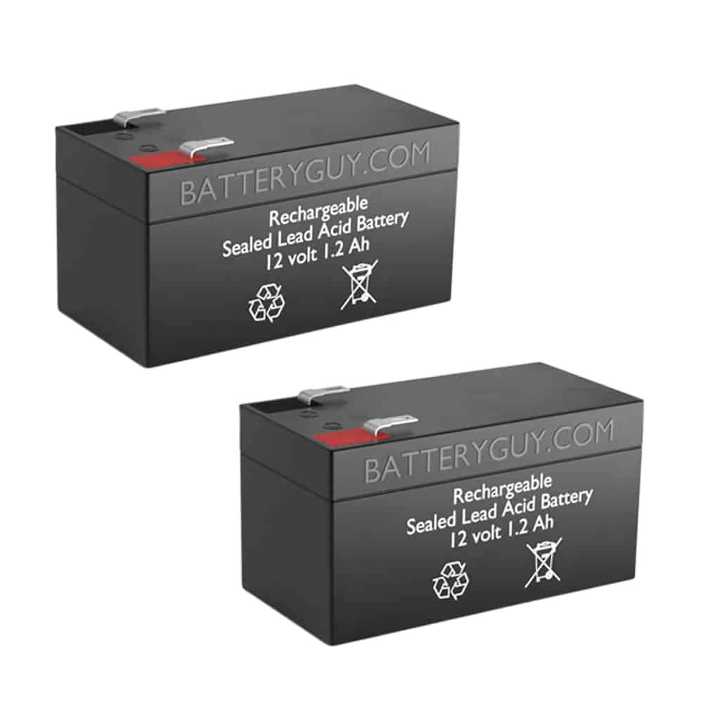 12V 1.2Ah SLA Replacement Battery (2-Pack) - Rechargeable Sealed Lead Acid Battery for UPS, Emergency Lights, Security Systems & Backup Power