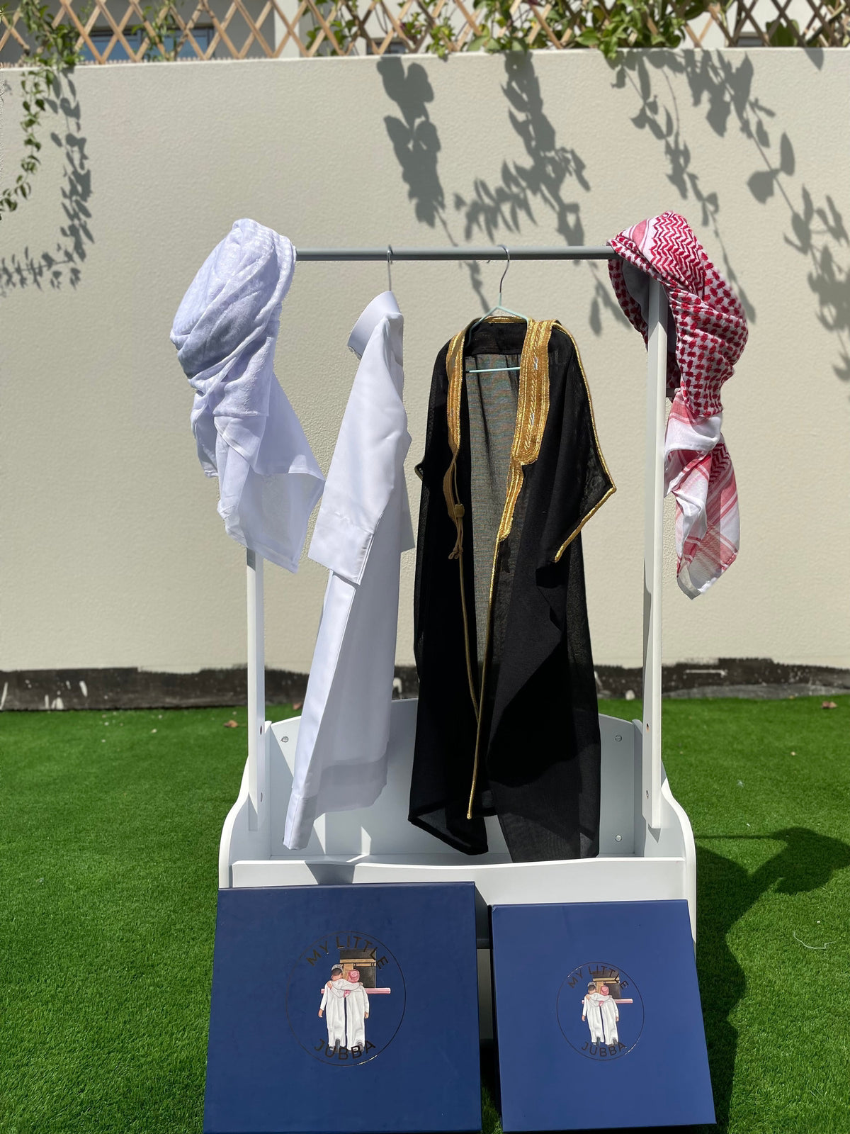 Premium Baby Boy Thobe Gift Set - Black Bisht for 0-12 Months | 4-Piece Islamic Outfit for Newborns & Infants | Perfect for Eid, Aqiqah & Special Occasions