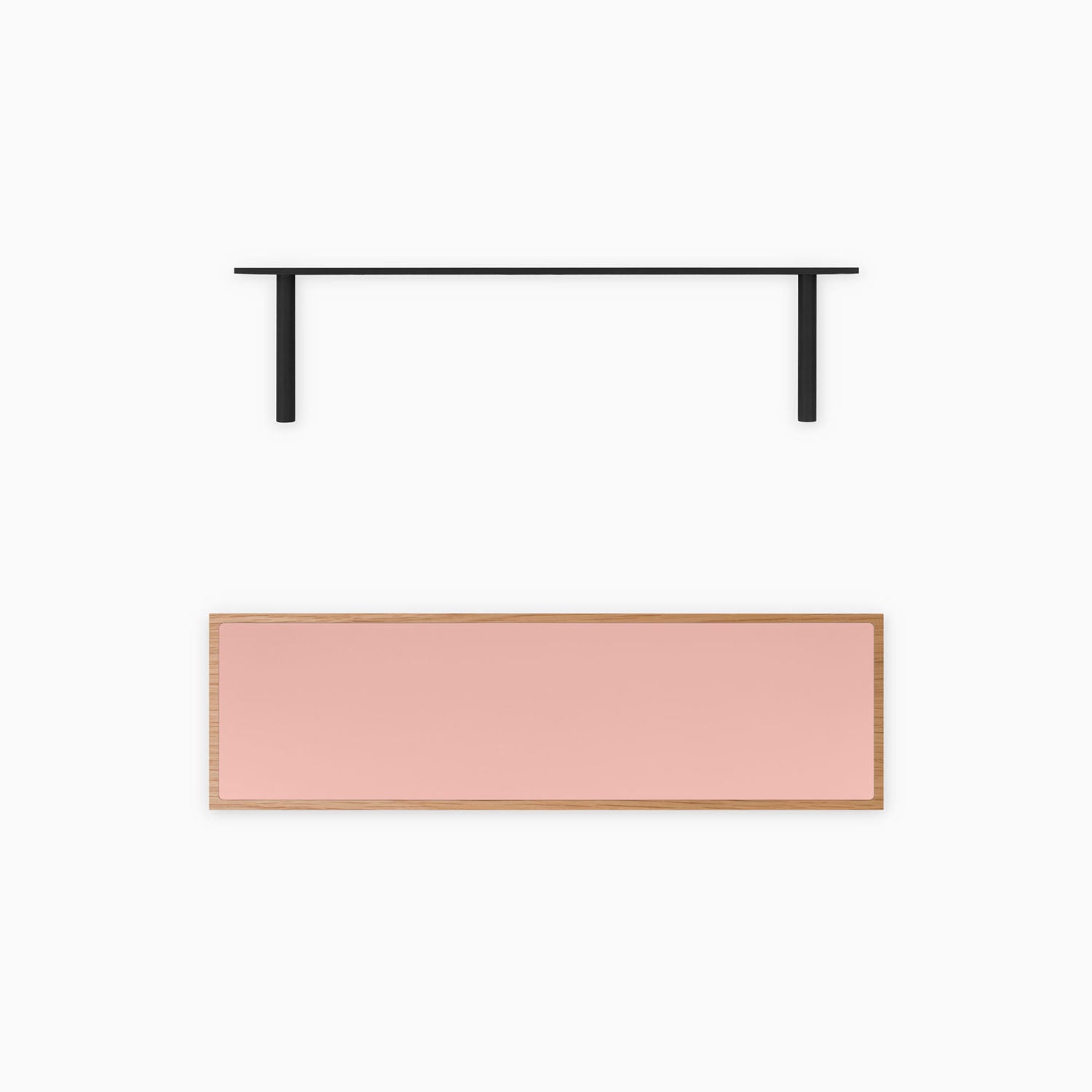 Aksel Inlay White Oak Floating Shelf - Modern Wood Wall Shelf for Living Room, Kitchen, Bathroom & Office Storage & Decor