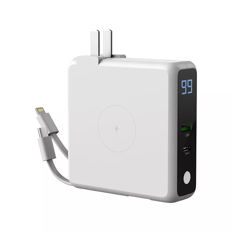 Sanag K12 Pro Fast Charging 10000mAh Portable Power Bank - High Capacity External Battery Pack for iPhone, Samsung, Android - Perfect for Travel, Camping, and Emergency Charging