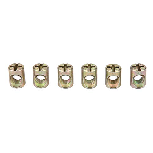 **ASIXSIX M6 Furniture Barrel Nuts - 30Pcs Durable Connector Nuts for Drawers, Cabinets, Wardrobes & Office Furniture - Perfect for Exhibition Displays & Home Organization**