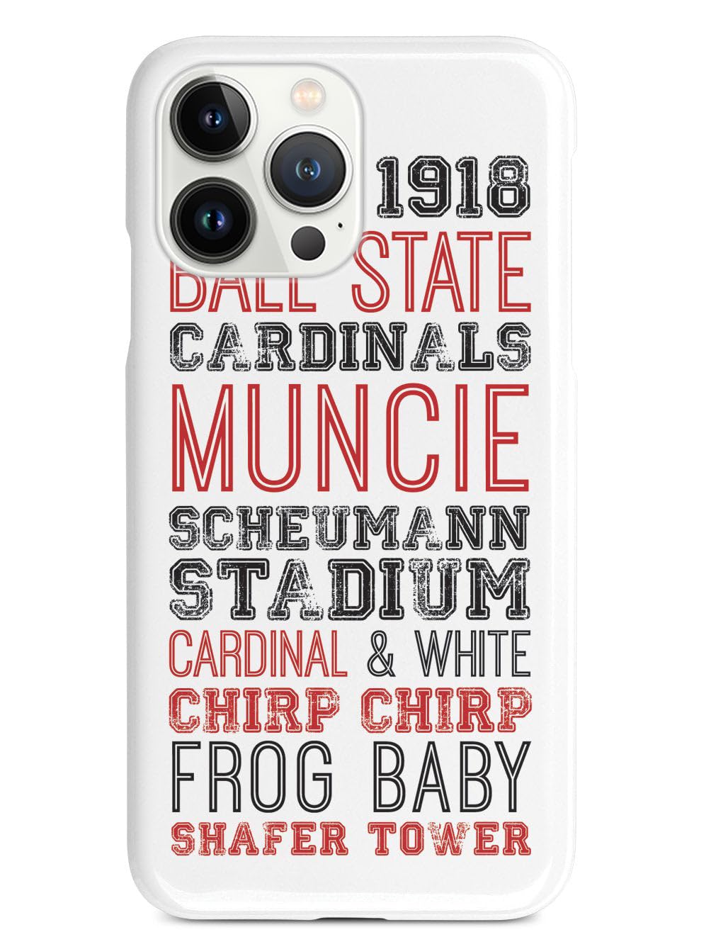 3D Textured iPhone 15 Pro Max Case with Rubber Bumper - Ball State University Subway Art Protective Cover - Shockproof & Scratch Resistant Phone Case for Apple iPhone 15 Pro Max (White) - Perfect for School, Travel & Everyday Protection