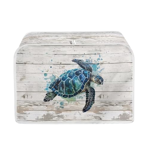Watercolor Sea Turtle Wood - Grey and Blue