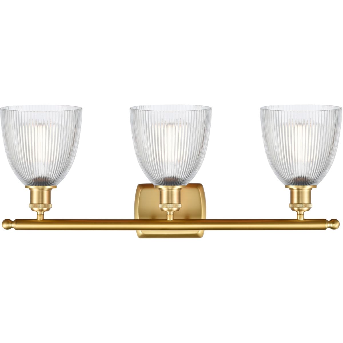 516-3W-SG-G382 LED Castile 3-Light Bathroom Vanity Light Fixture - Perfect for Modern Bathrooms, Powder Rooms & Dressing Areas