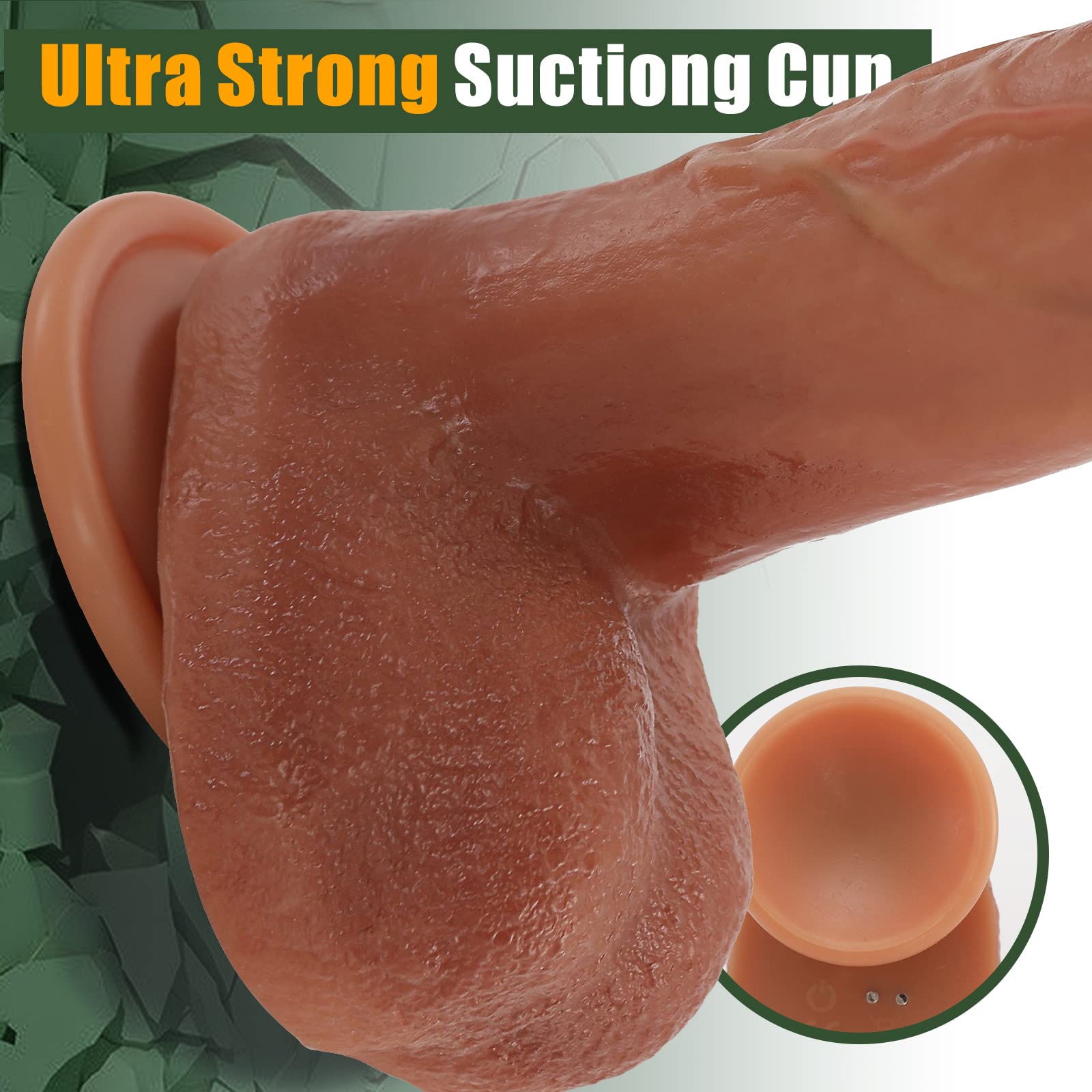 9.8 Inch Thrusting Dildo Vibrator for Women - 8 Powerful Thrusting & Vibrating Modes, Realistic Silicone Adult Sex Toy for Couples & Solo Play - Perfect for Anal, Vaginal Stimulation & BDSM Scenes