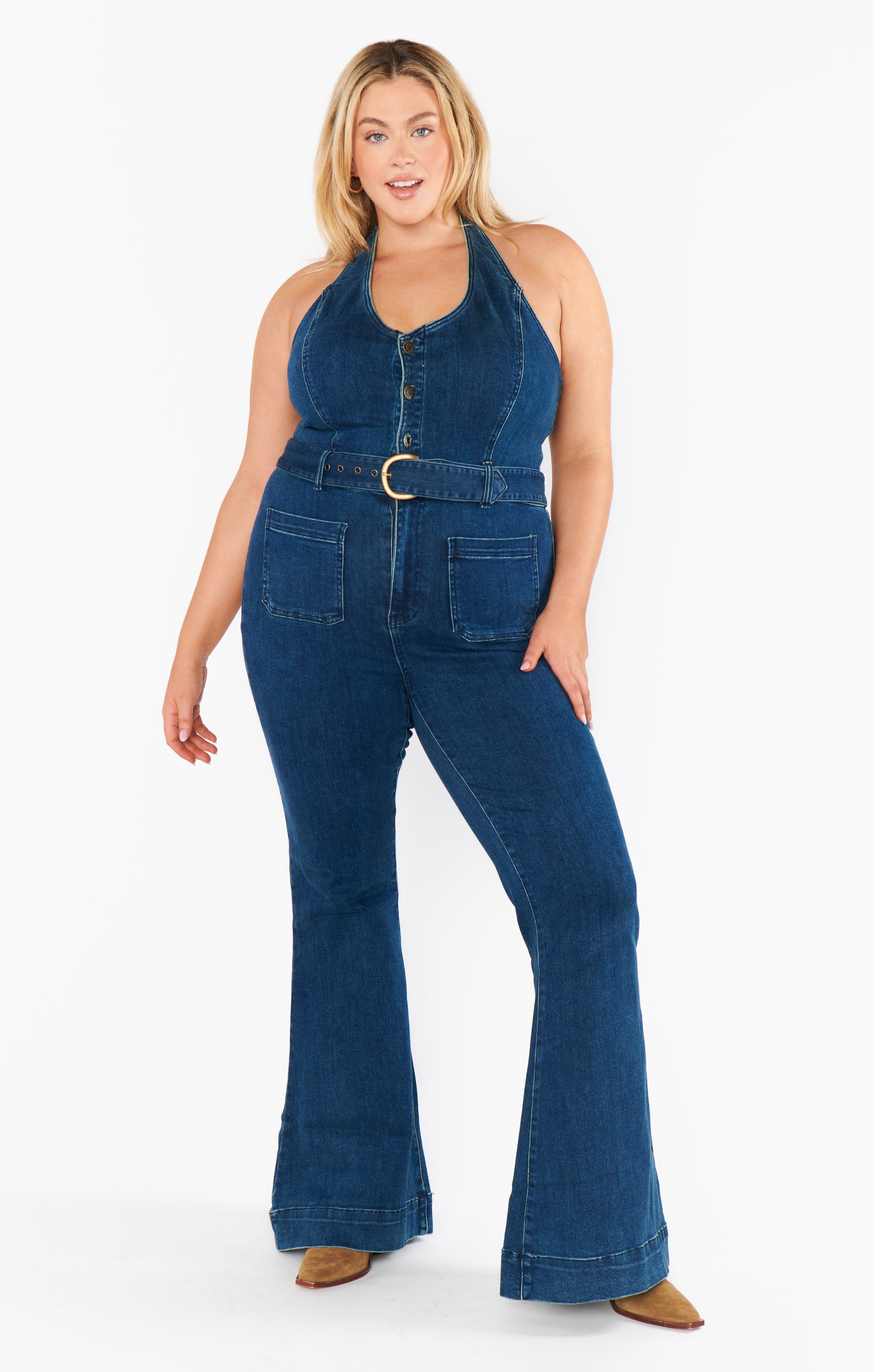 Fort Worth Women's Jumpsuit in Ridge Blue - Stylish One-Piece Romper for Casual Outings, Date Nights & Summer Fashion