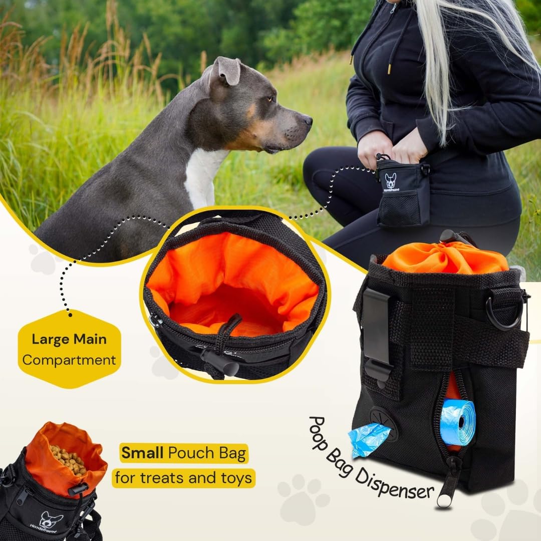 Dog Training Treat Pouch - 4-Way Fanny Pack for Treats & Toys | Outdoor Use