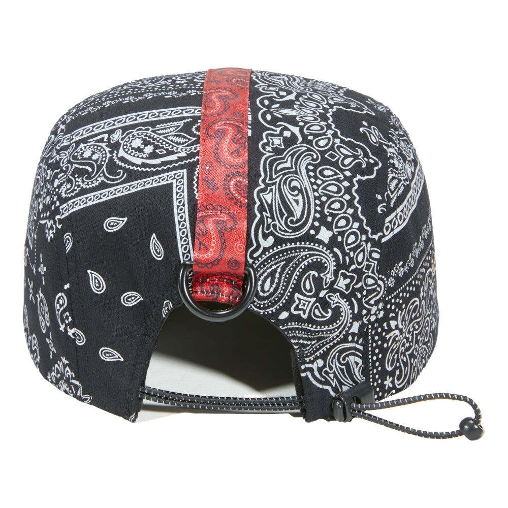 FORKICKS Reflective Paisley Print Baseball Cap - Black Unisex Adjustable Hat for Running, Cycling & Outdoor Activities