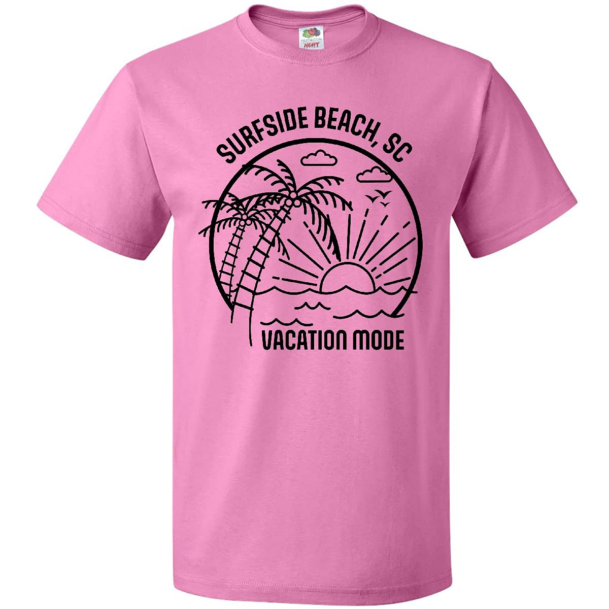 Inktastic Summer Vacation Mode Surfside Beach South Carolina Graphic T-Shirt - Comfortable Cotton Tee for Beach Trips, Casual Wear & Gifts