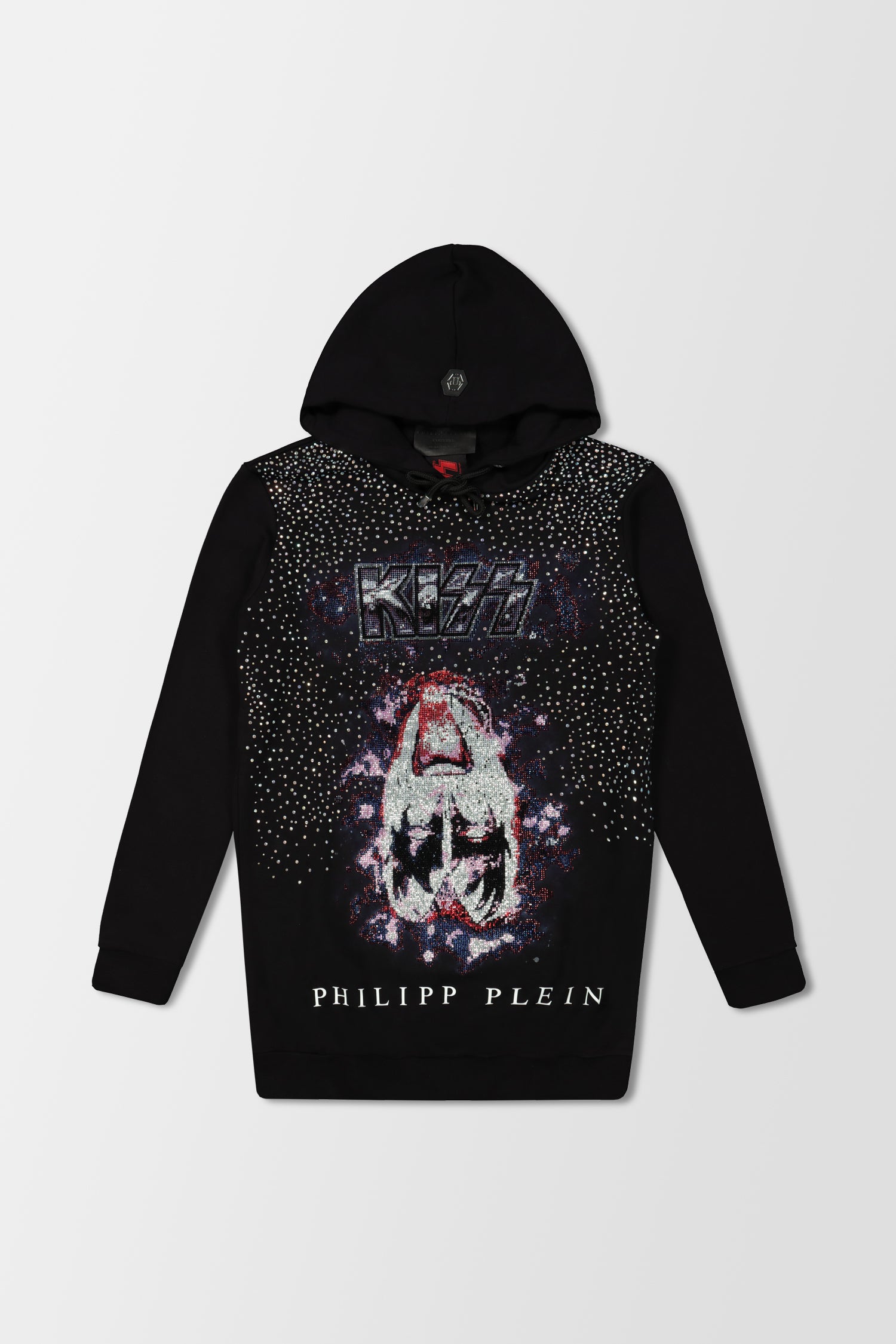 Philipp Plein Black Rock B Dress Hoodie for Women - Stylish Oversized Zip Up Hooded Sweatshirt | Perfect for Casual Wear, Street Fashion & Gym Outfits