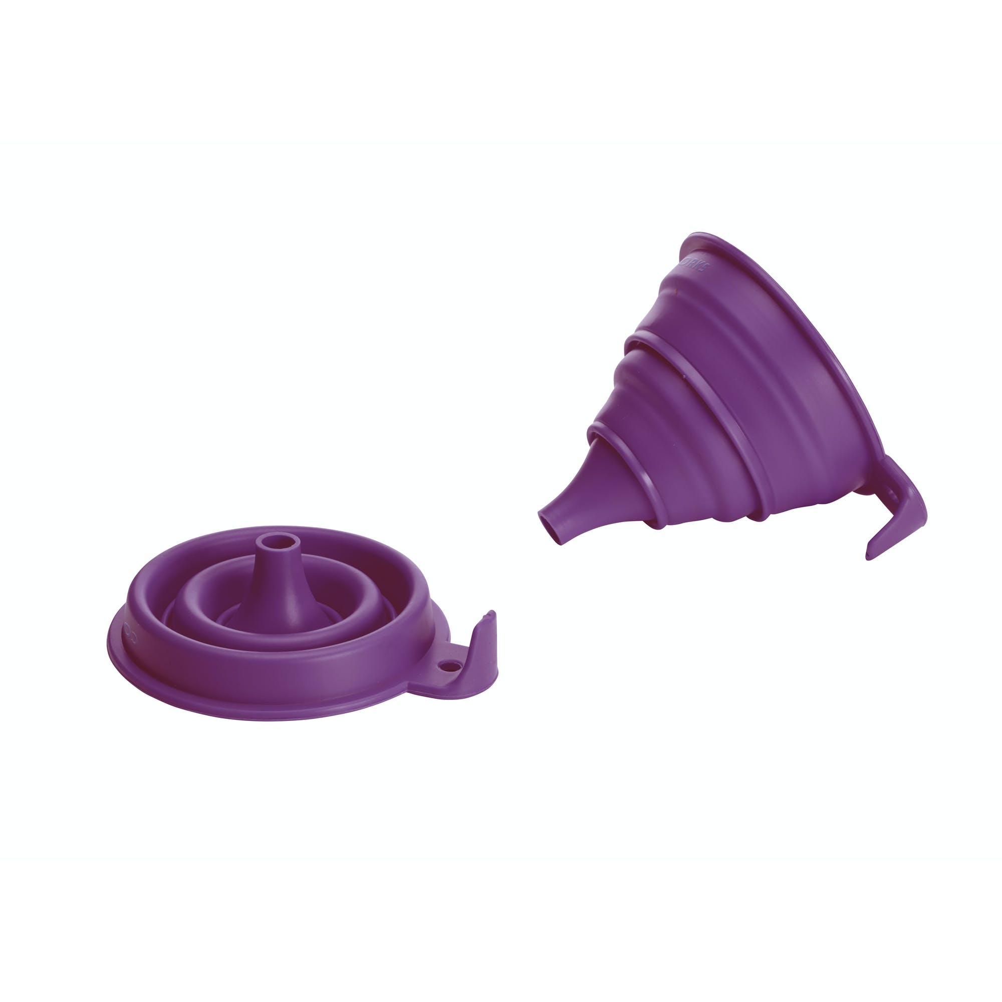 Colourworks Silicone Collapsible Funnel Set - Space Saving Kitchen Funnel for Cooking, Baking, Oil Transfer & DIY Projects - BPA Free, Dishwasher Safe