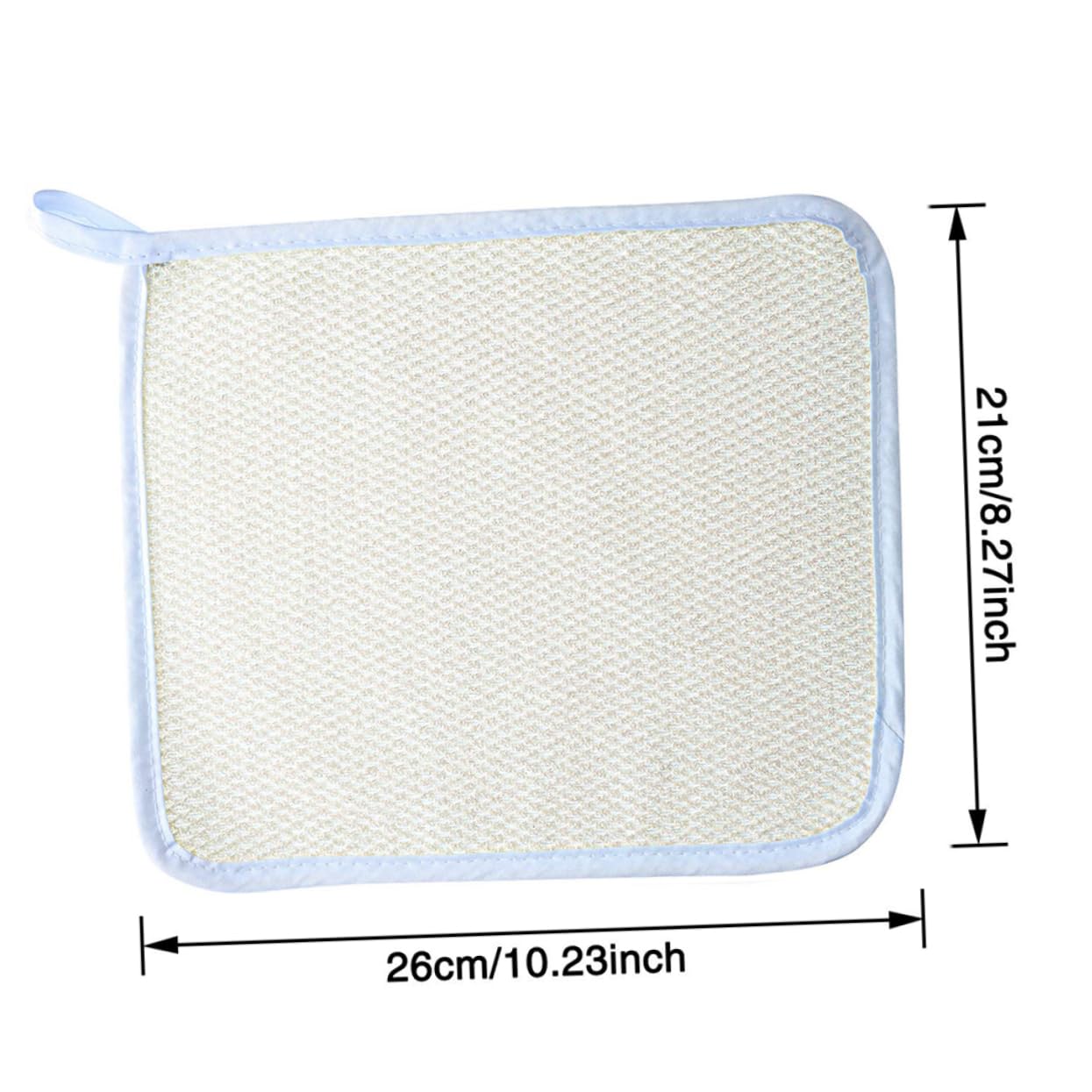 FRCOLOR 2-Pack Exfoliating Bath Towels - Dual-Sided Body Scrub Towel for Dead Skin Removal, Facial & Back Exfoliation | Soft Weave Washcloth for Spa, Shower & Skincare Routine (Beige)