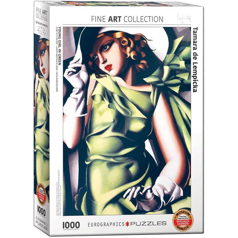 Eurographics 1000-Piece Jigsaw Puzzle - Tamara de Lempicka 'Young Girl in Green' Art Puzzle for Adults | Perfect for Relaxation, Family Game Night & Home Decor
