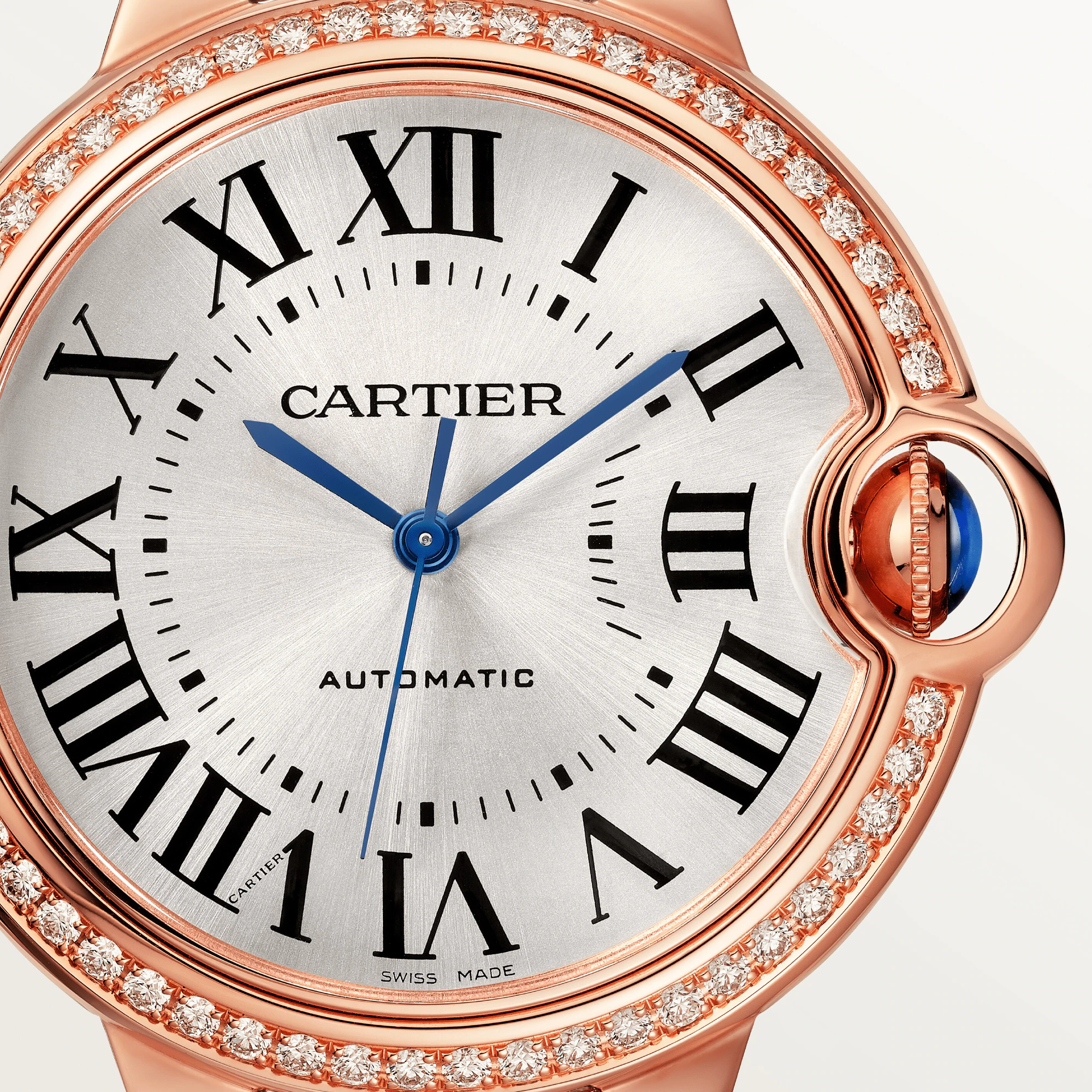 Cartier Ballon Bleu 36mm 18K Rose Gold Diamond Women's Luxury Watch - Elegant Timepiece for Formal Events, Business Meetings & Special Occasions