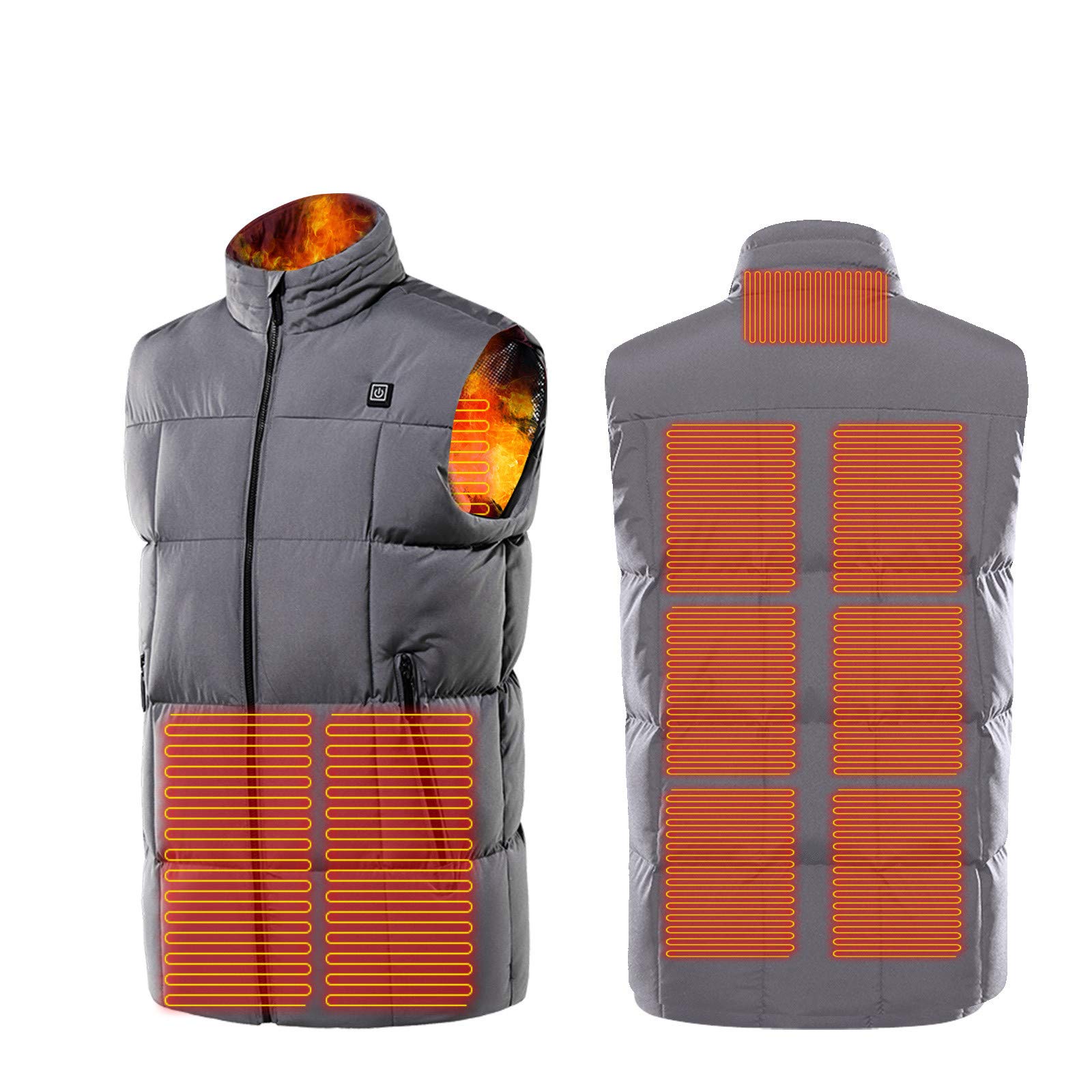 Heated Vest for Men & Women - Rechargeable Electric Jacket with 3 Heat Levels, Lightweight Winter Waistcoat Gilet - Perfect for Outdoor Activities, Hiking, and Cold Weather Work