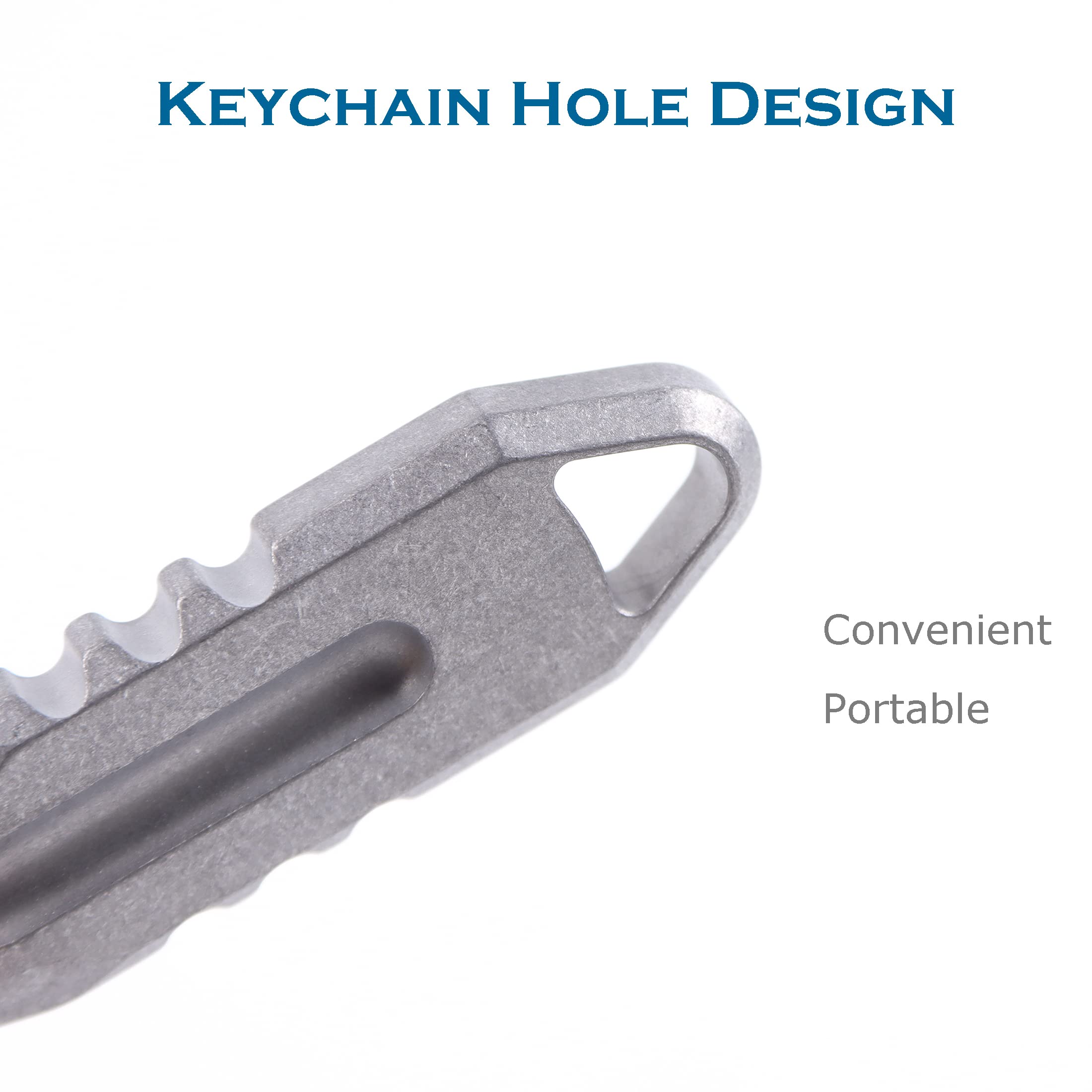 Premium Titanium EDC Pry Bar - Compact Keychain Multi-Tool for Outdoor, Survival & Everyday Carry (Grey) - Perfect for Camping, Hiking, Emergency & DIY Projects