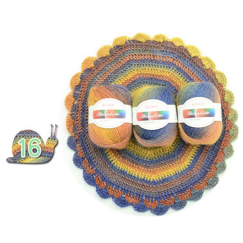 Rainbow Soft Worsted Yarn - Multi-Color Gradient Wool for Knitting, Crochet & DIY Crafts (Scarves, Shawls, Sweaters) - Premium Knitting Thread Supplies for Handmade Projects