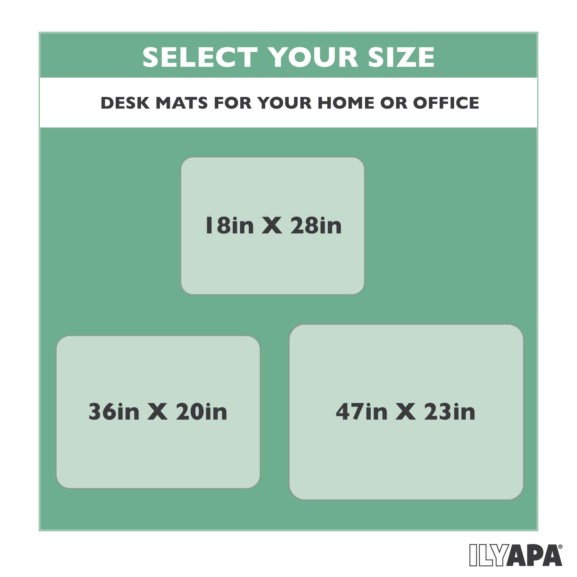 Ilyapa Clear Textured Office Desk Pad - 47x23 Inch Plastic Desk Protector for Home & Office, Computer Mouse Mat - Ideal for Writing, Typing & Protecting Desks from Scratches (47 x 23 Inch, Clear)