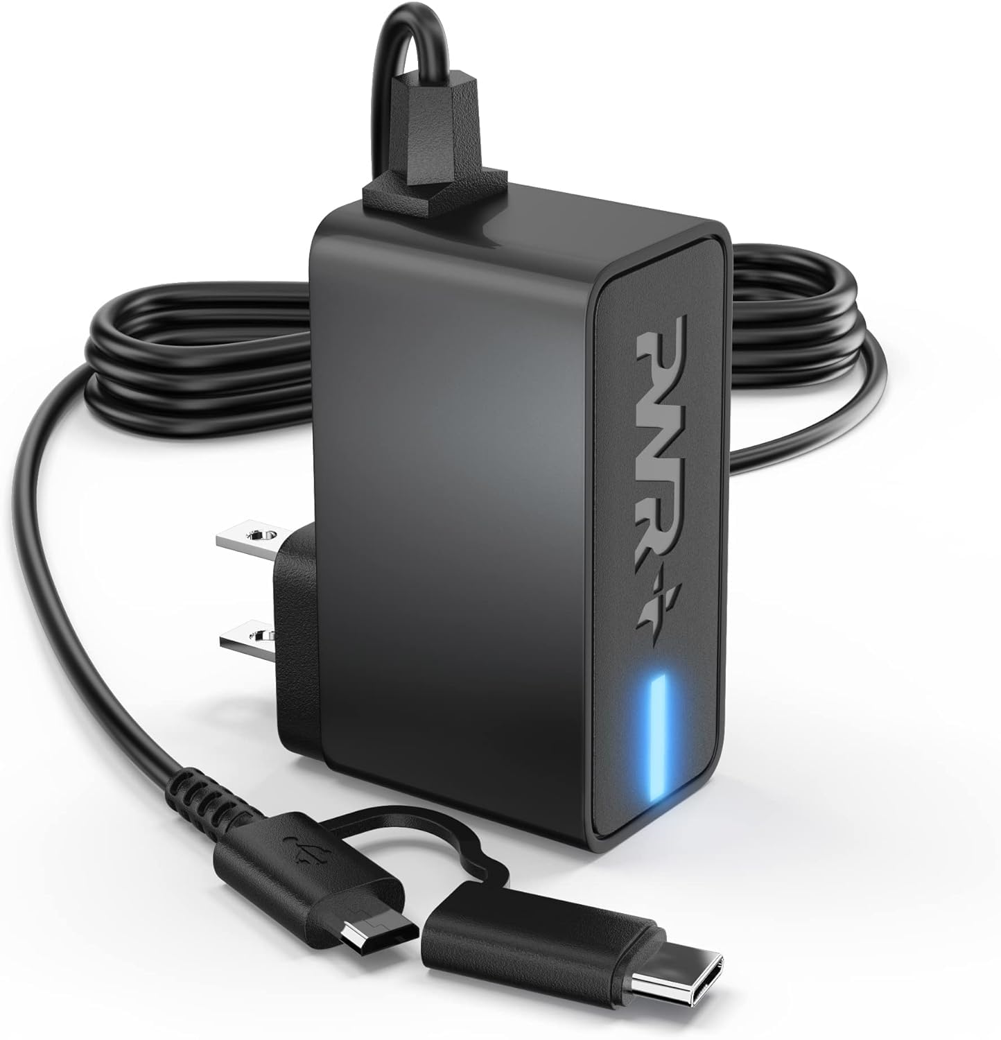 PWR+ Fast Charger for Sony PlayStation DualSense & DualShock 4 Wireless Controller - 10ft Extra Long Cord, UL Certified, PS4/PS5 Gaming Accessories with USB-C & Micro-USB Charging Cable - Perfect for Gaming Sessions, Travel, and Multi-Controller Charging Stations