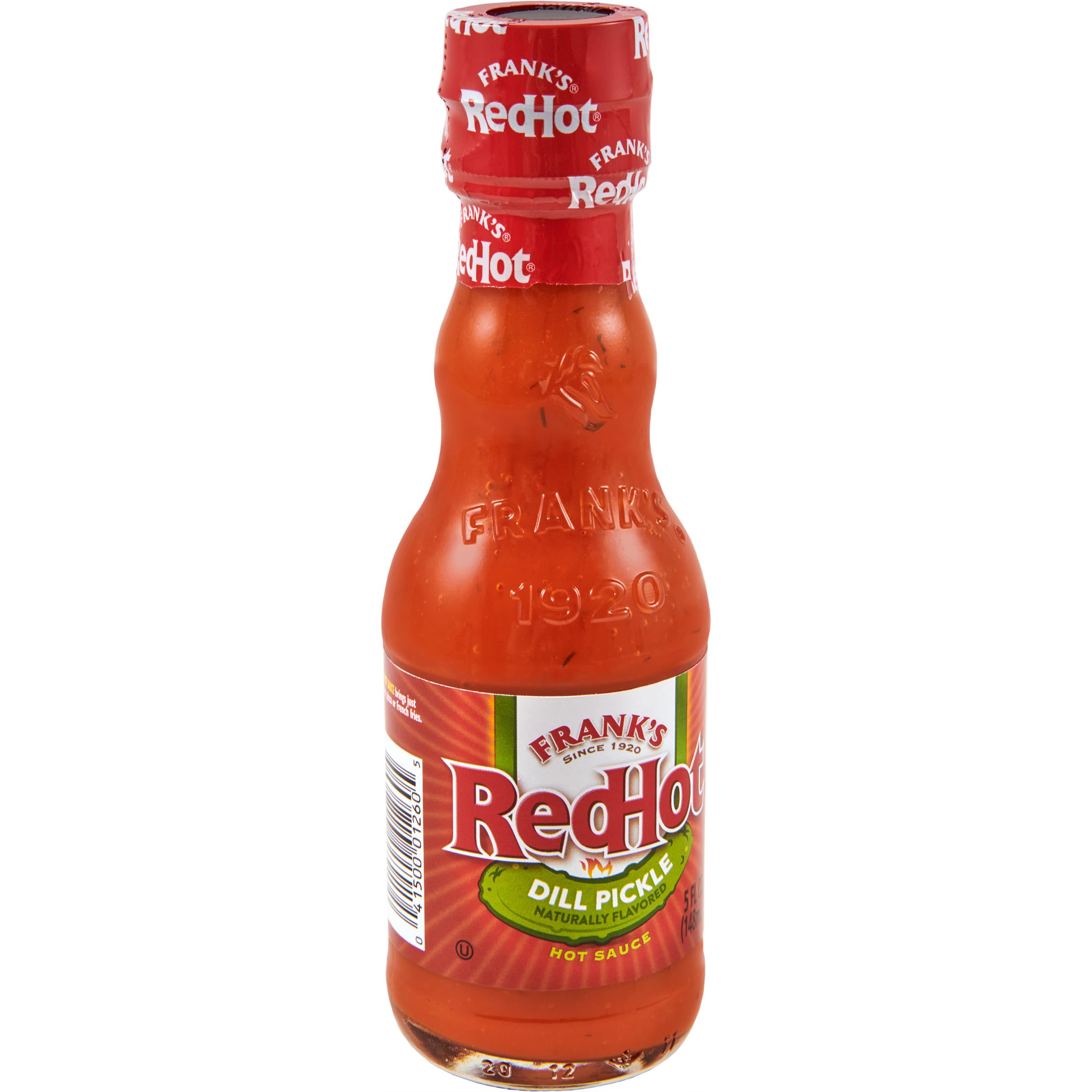 Frank's RedHot Dill Pickle Hot Sauce - 5 fl oz (Pack of 12) - Spicy Pickle Flavor for Wings, Burgers & Snacks - Perfect for Game Day & BBQ Parties