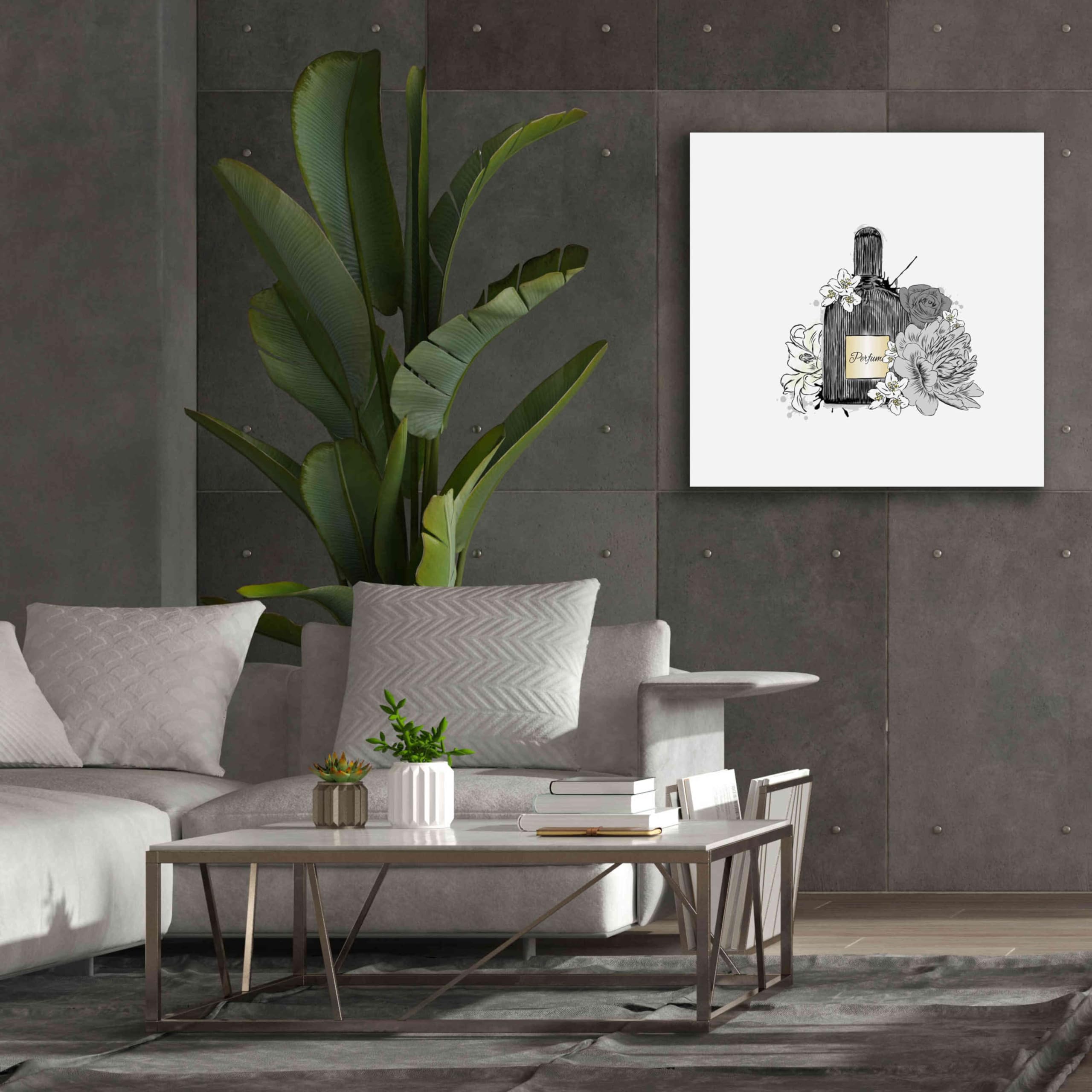 Incado Epic Graffiti 'Perfume IV' Giclee Canvas Wall Art - 37x37 Inches Modern Home Decor for Living Room, Bedroom & Office
