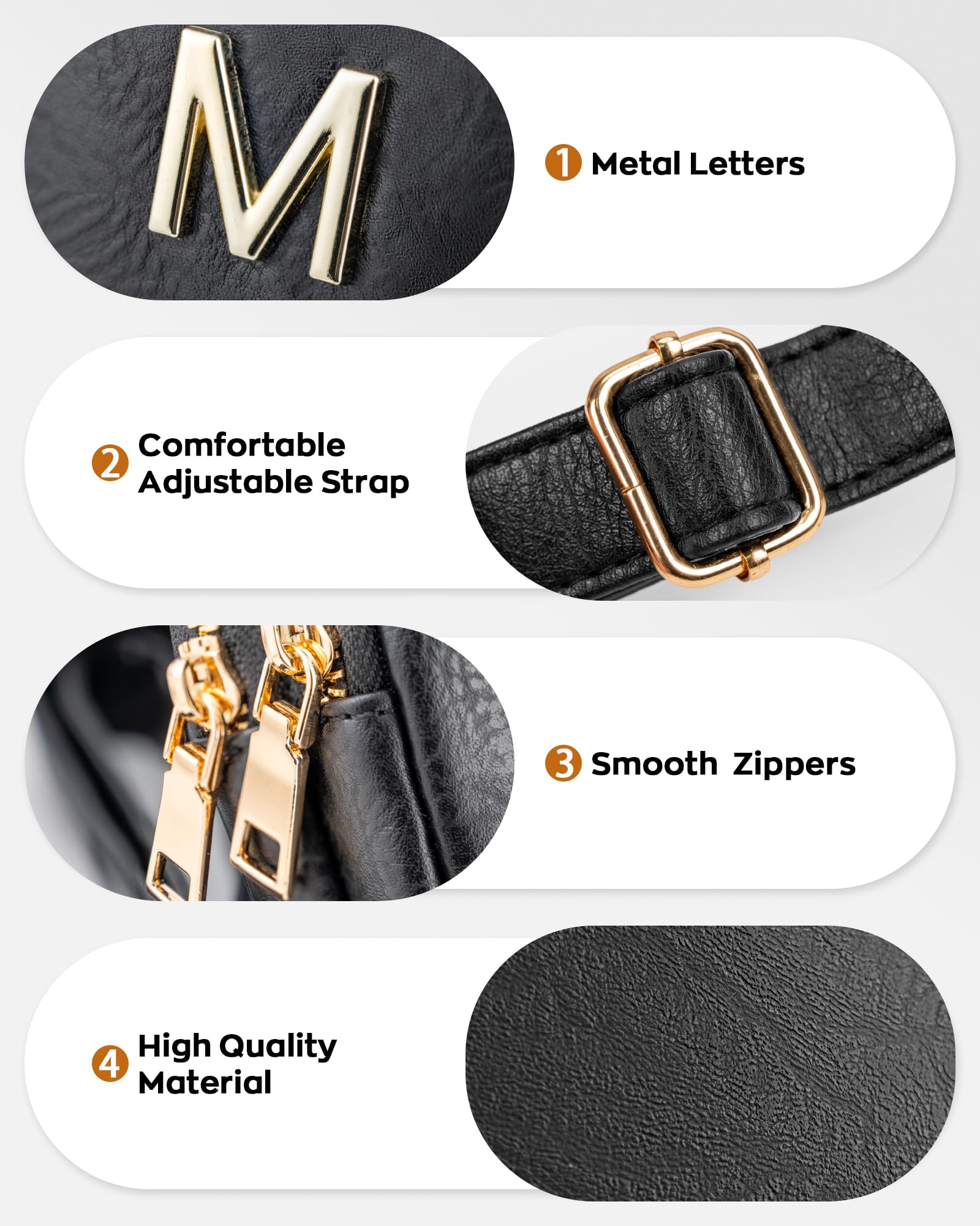 Personalized Monogram Crossbody Bags for Women & Girls - Lightweight Waterproof Mini Purse with Initial Letter - Trendy Travel Fanny Pack - Perfect Birthday Gift Idea for Her - Great for Daily Use, Shopping, Travel & Outdoor Activities
