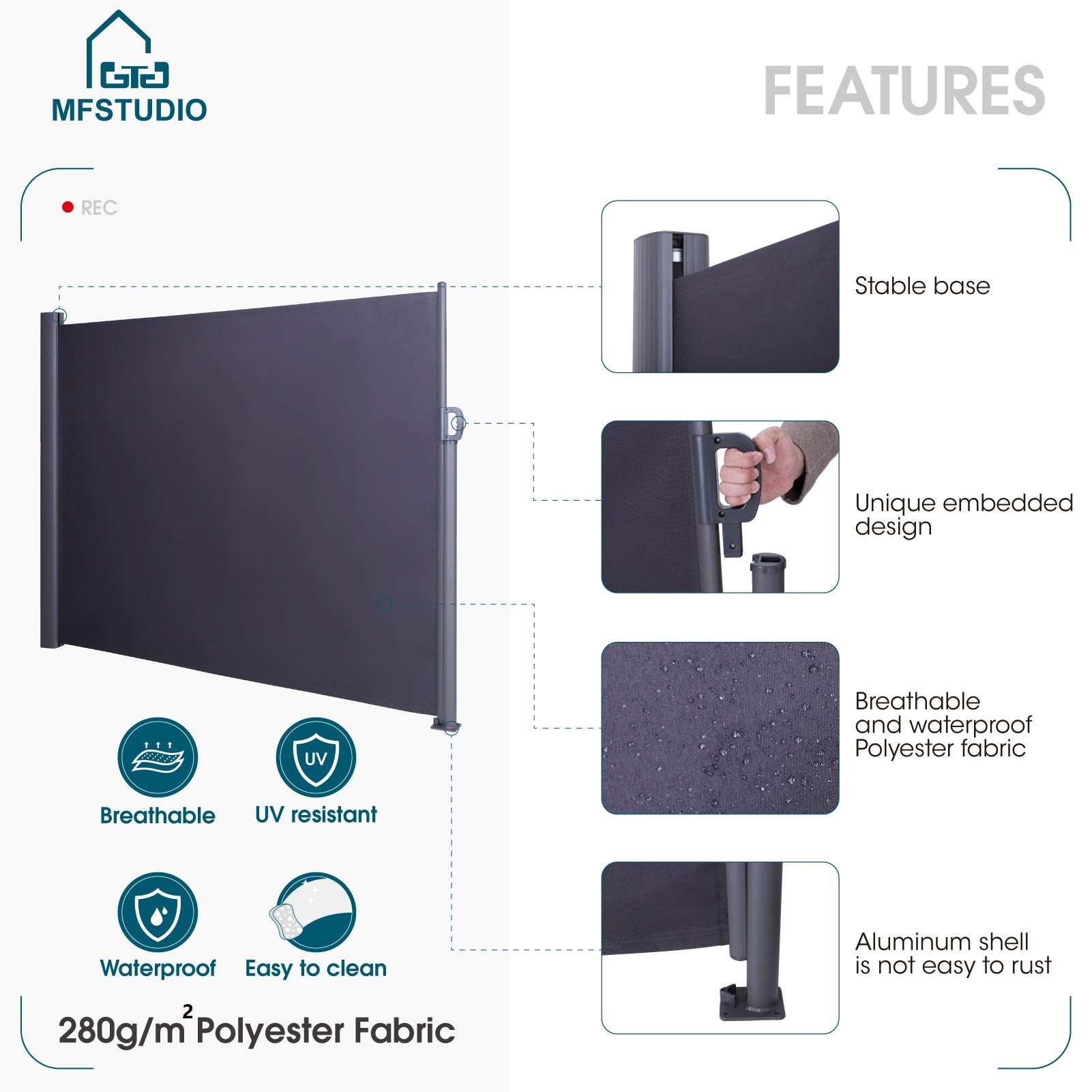 MFSTUDIO Retractable Side Awning - 118