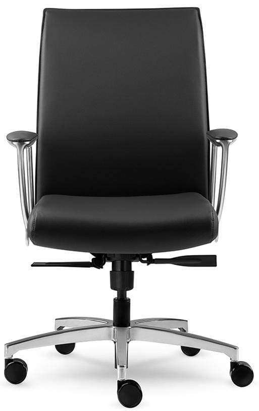 Premium Allseating Mid/High Back Zip Chair in Genuine Leather [94040] - Ergonomic Office Chair for Home & Executive Workspaces