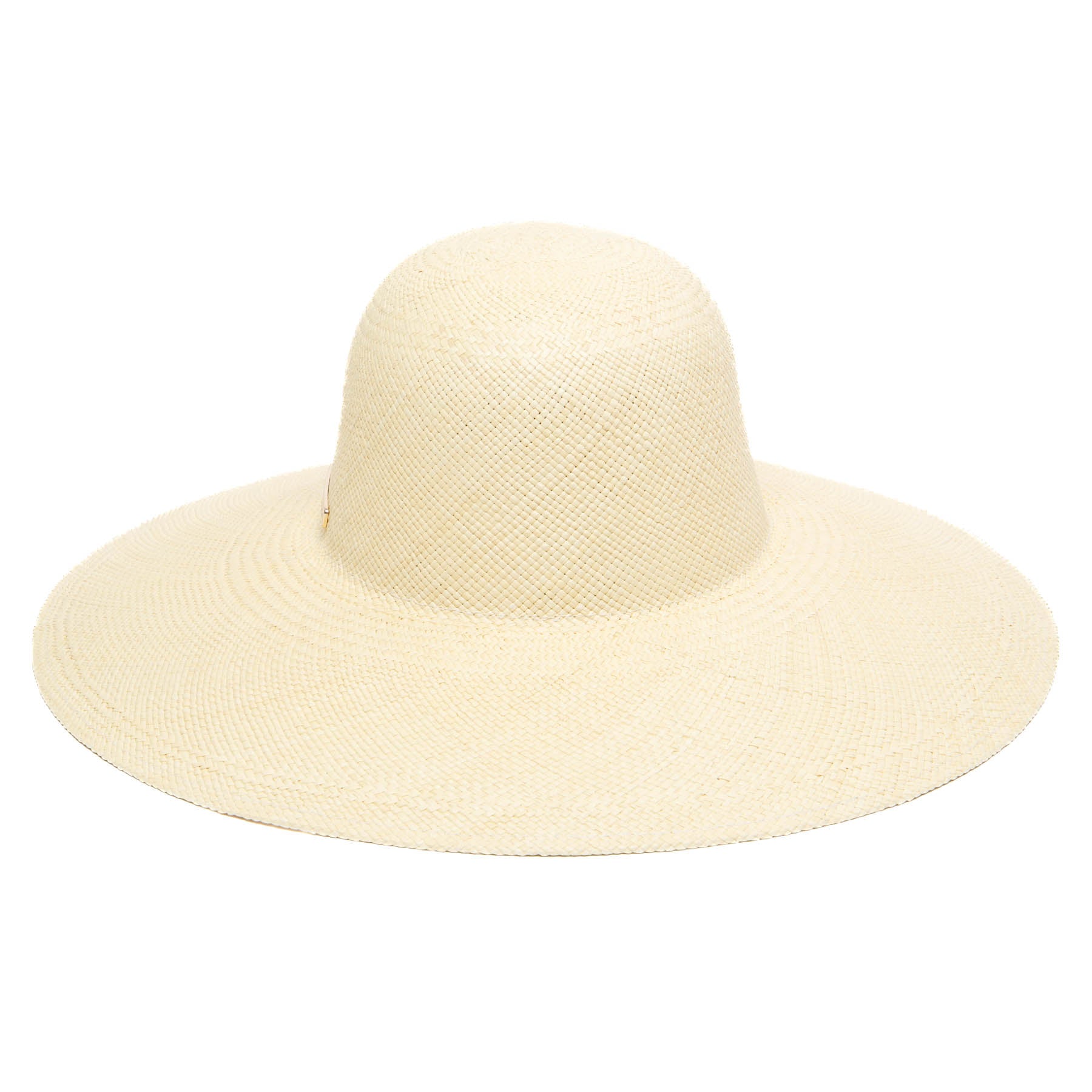 Trina Turk Indio Round Crown Straw Hat (TRT1002) - Summer Beach Vacation, Outdoor Party & Festival Accessory for Women