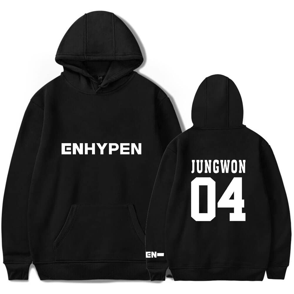 ENHYPEN Official Merch Hoodie - 90s Korean Group Unisex Pullover Sweatshirt | Harajuku Streetwear Kpop Fashion for Men & Women | Perfect for Concerts, Fan Meetings & Casual Street Style