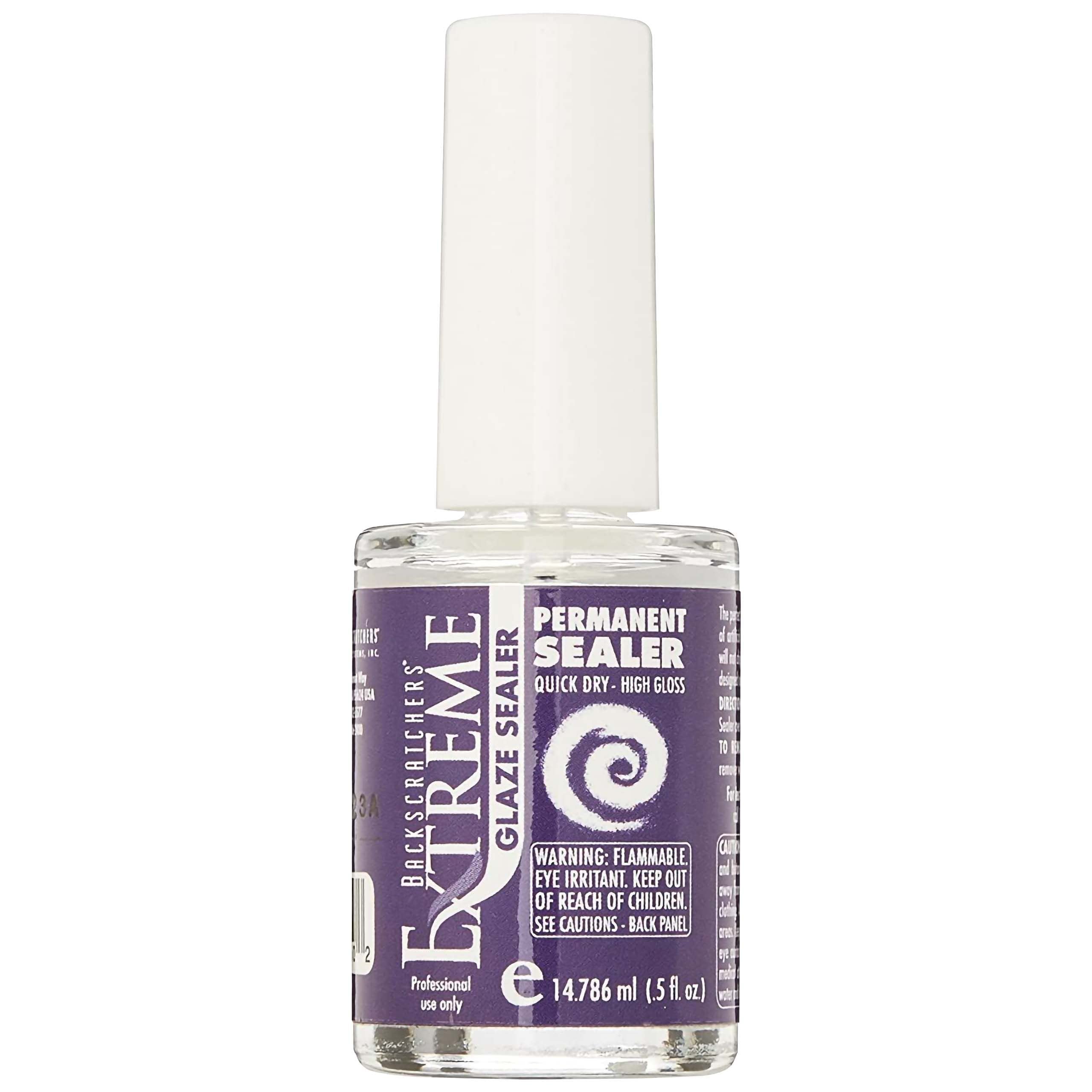 Backscratchers Extreme Permanent Glaze Sealer - Clear Long-Lasting Top Coat for Nails | High Gloss, Quick Dry | Perfect for Manicures, Pedicures & Nail Art